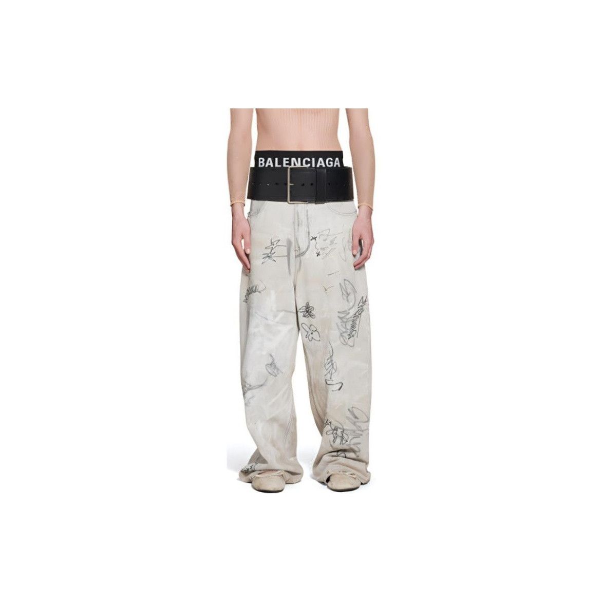 Balenciaga Balenciaga Graffiti Print Denim Jeans Size M Size US 32 / EU 48 - 10 Thumbnail