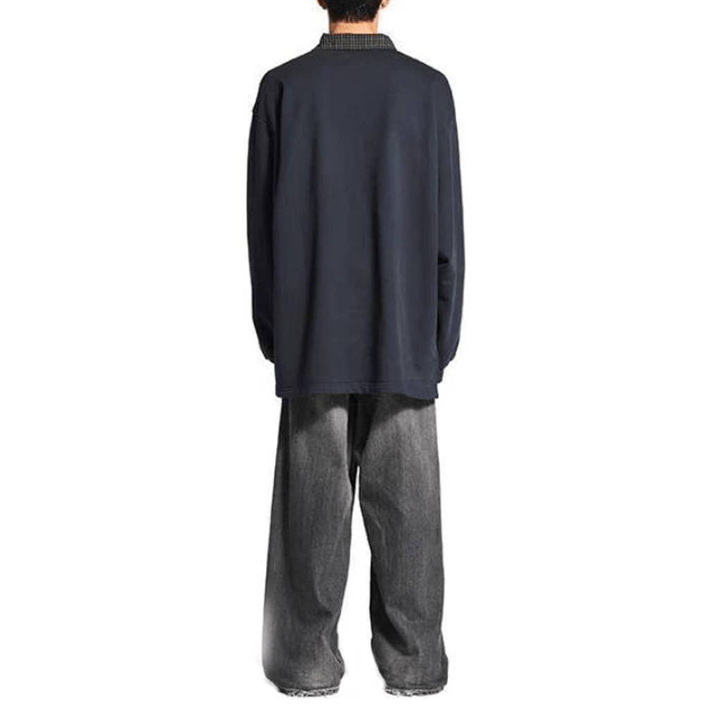 Balenciaga Balenciaga Plaid Collar Long Sleeve Polo Size XL Size US XL / EU 56 / 4 - 6 Thumbnail
