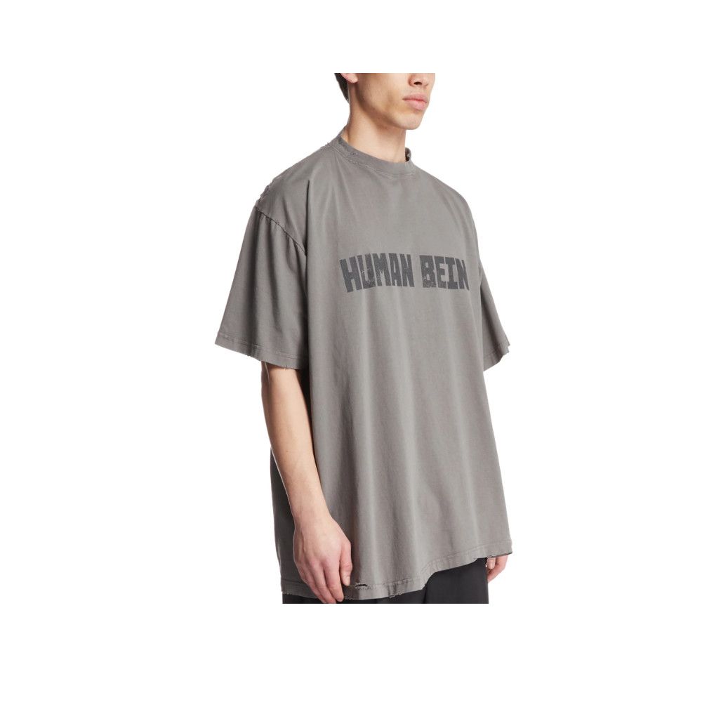 Balenciaga Balenciaga Human Being Distressed T-Shirt Size XL Size US XL / EU 56 / 4 - 8 Thumbnail