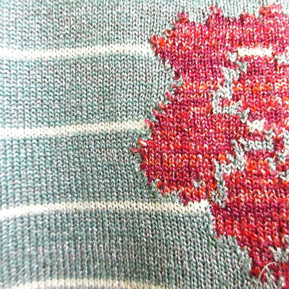 Other Other TOYOKO SAITO Flower Border Knit Top Textile Tops DUTY FREE for USA Size ONE SIZE - 3 Thumbnail