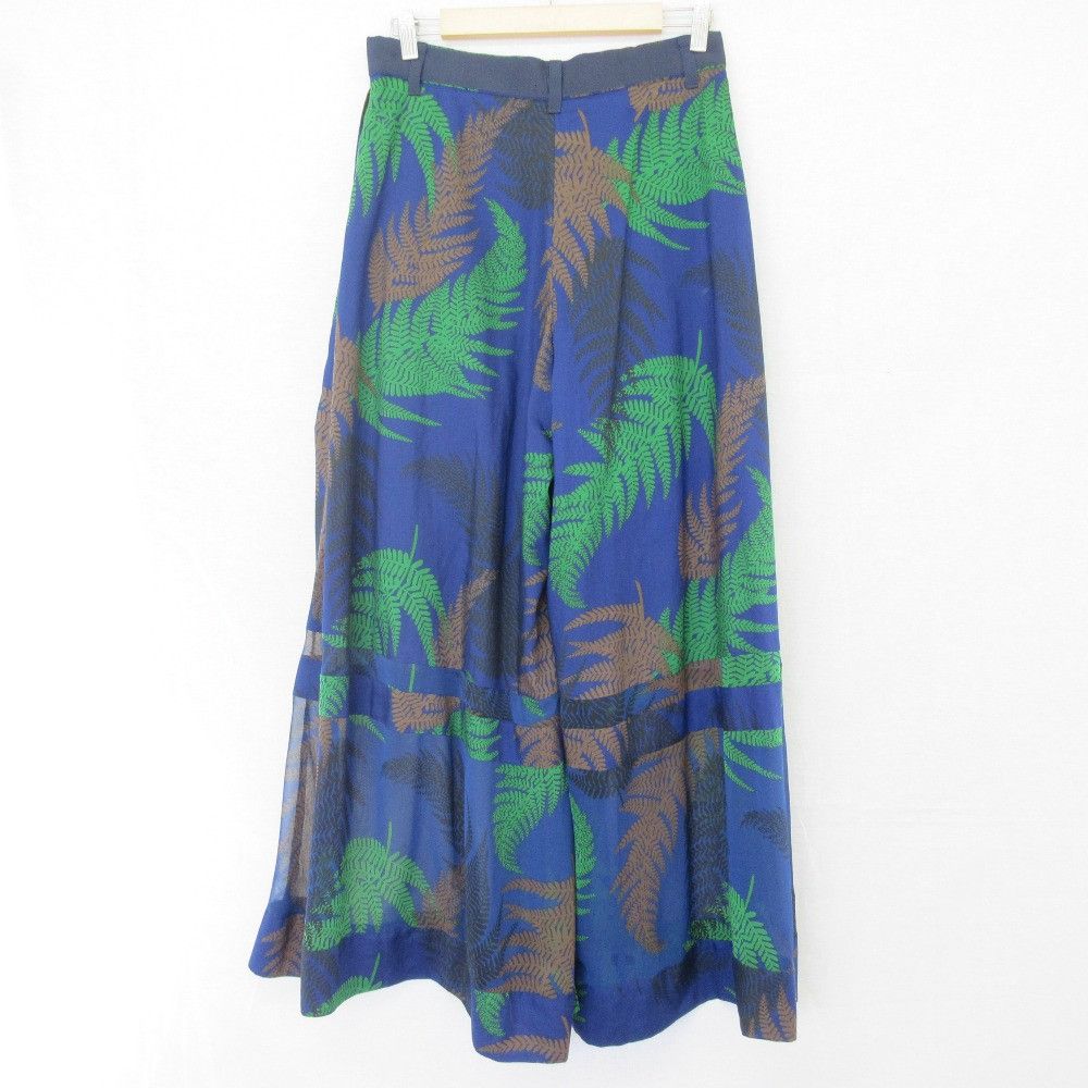 Sacai Sacai Sacai Botanical Print Sheer Wide Pants Textile Pants DUTY FREE for USA Size ONE SIZE - 2 Thumbnail