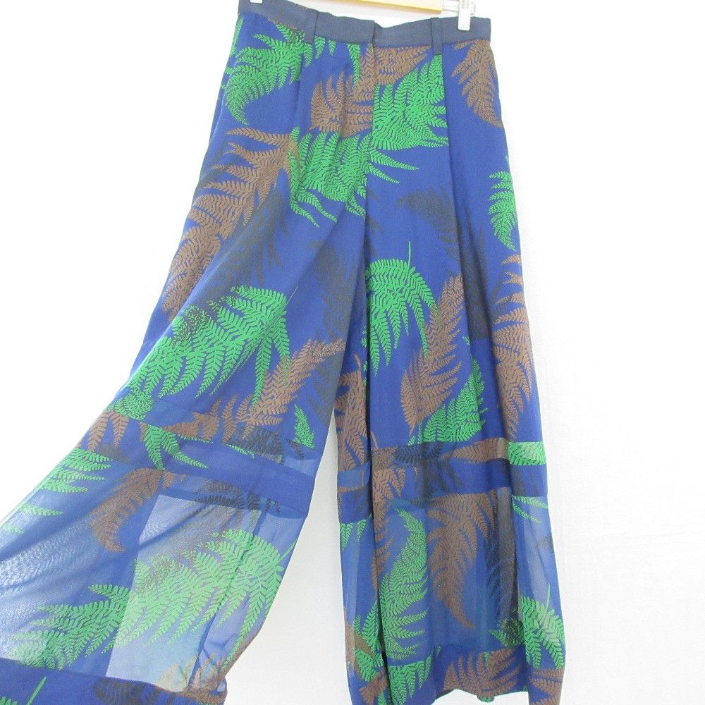 Sacai Sacai Sacai Botanical Print Sheer Wide Pants Textile Pants DUTY FREE for USA Size ONE SIZE - 3 Thumbnail