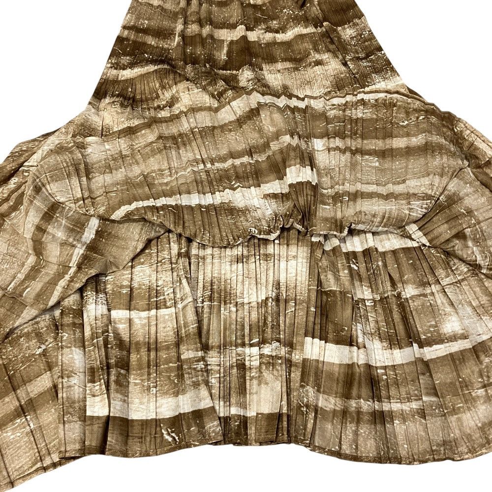 Issey Miyake Issey Miyake Pleats Please Issey Miyake Transfer Print Long Skirt Textile Skirts PP31-JG924 DUTY FREE for USA Size ONE SIZE - 4 Thumbnail