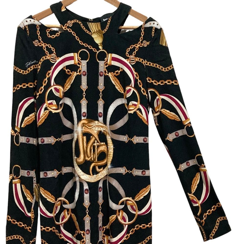 Other Other Just Cavalli Chain Print Dress Textile Dresses DUTY FREE for USA Size ONE SIZE - 3 Thumbnail