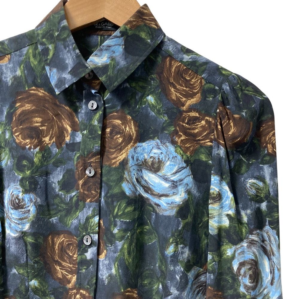 Dolce & Gabbana Dolce & Gabbana Dolce&Gabbana Rose Print Silk Shirt Textile Tops DUTY FREE for USA Size ONE SIZE - 2 Thumbnail