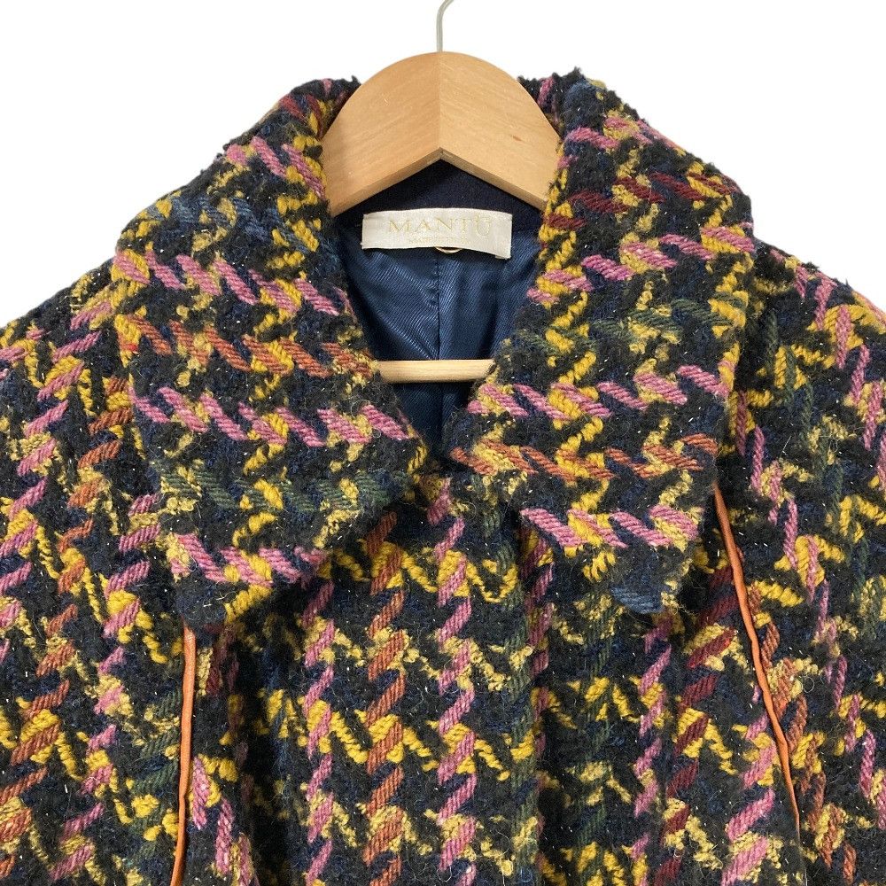 Other Other Mantu Houndstooth Tweed Coat Textile Outerwear DUTY FREE for USA Size ONE SIZE - 5 Thumbnail
