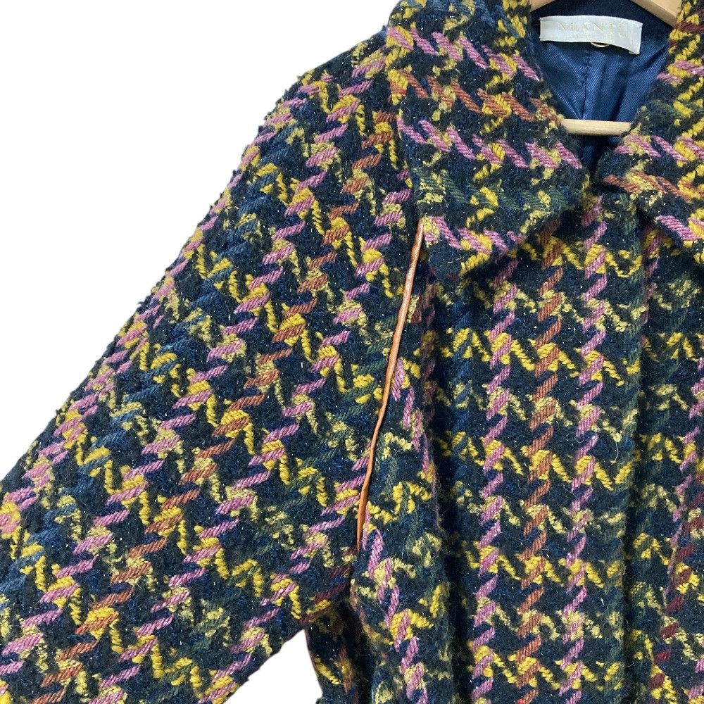 Other Other Mantu Houndstooth Tweed Coat Textile Outerwear DUTY FREE for USA Size ONE SIZE - 7 Thumbnail