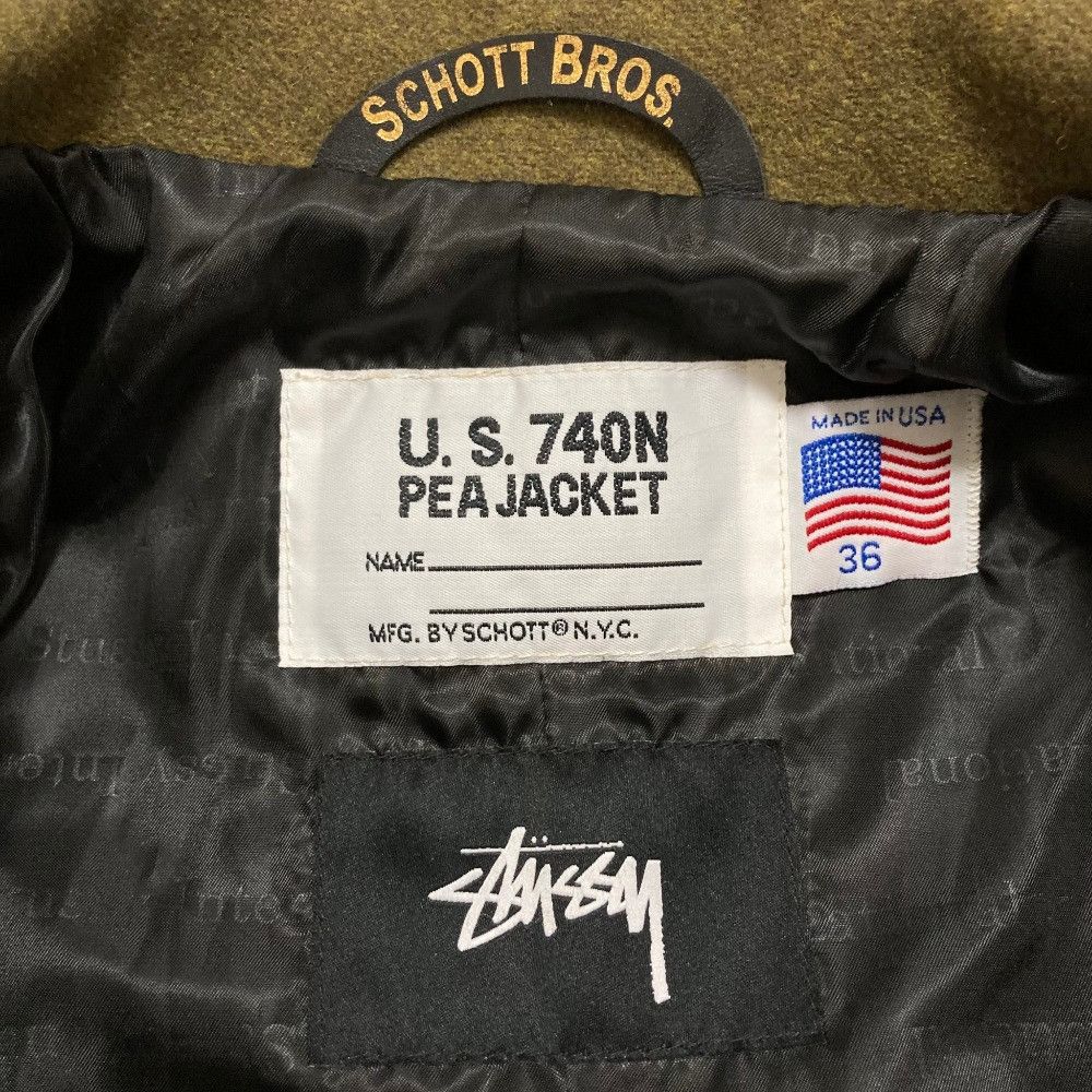 Other Other Stussy Schott Wool Melton Coat Textile Outerwear 753STT DUTY FREE for USA Size ONE SIZE - 5 Thumbnail