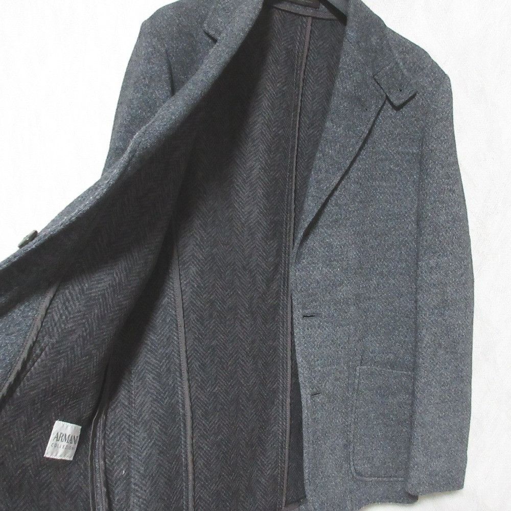 Armani Armani Armani Collezioni Tweed Tailored Jacket Textile Outerwear MCG1301713P0 DUTY FREE for USA Size ONE SIZE - 5 Thumbnail
