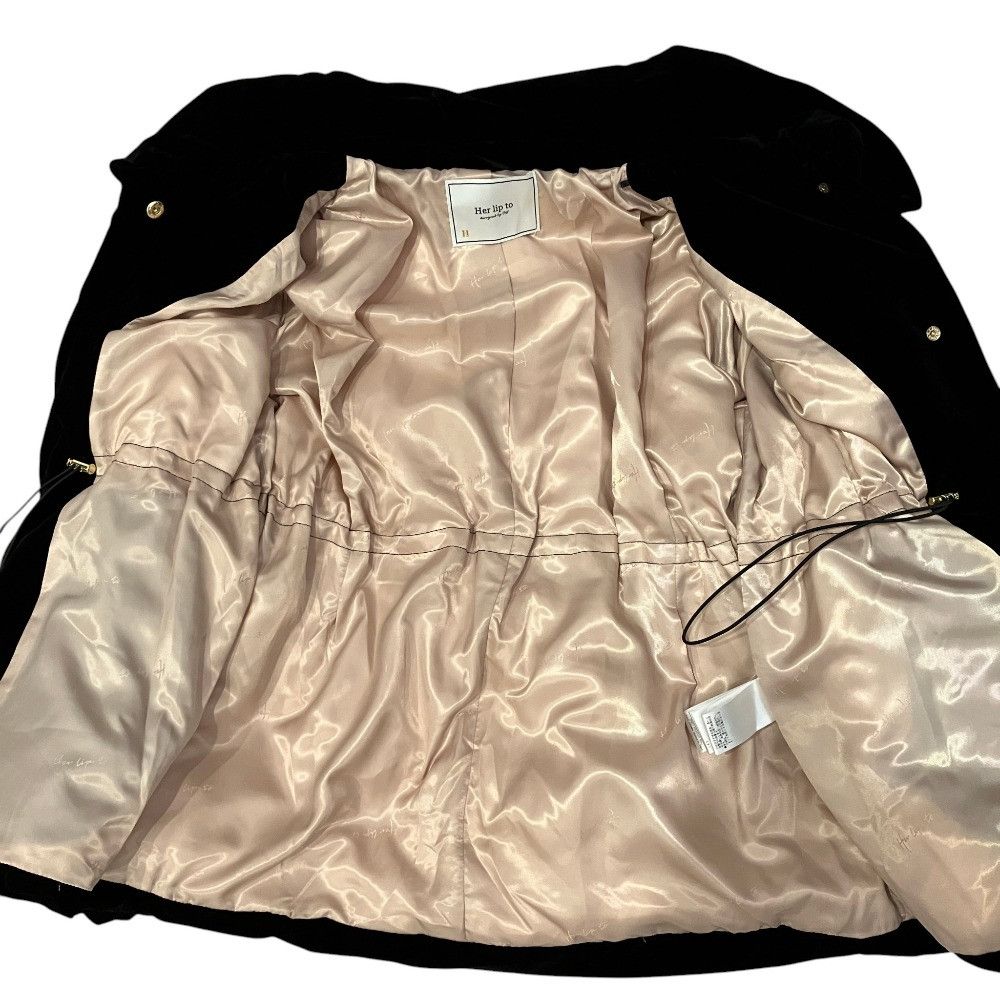 Other Other Herlipto Bijou-Button Velour Down Jacket Textile Outerwear 1254307169 DUTY FREE for USA Size ONE SIZE - 3 Thumbnail