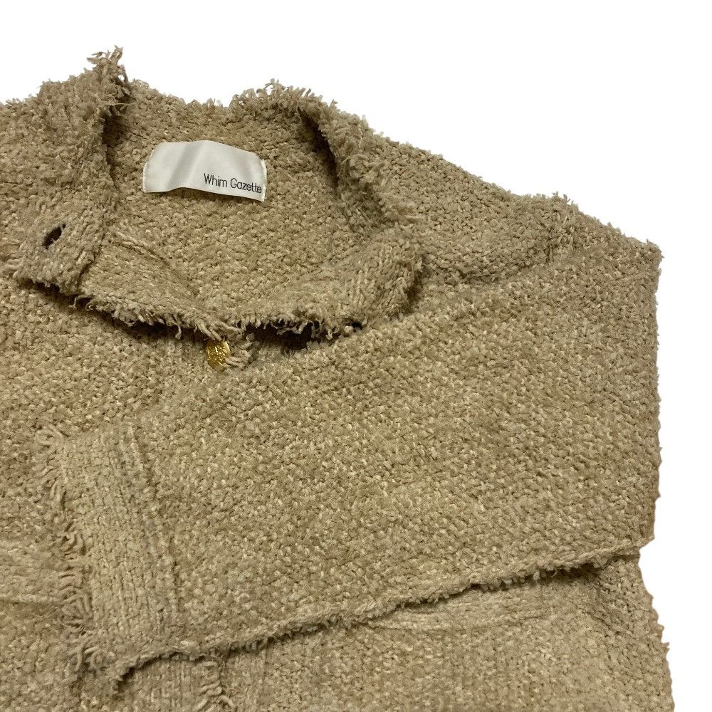 Other Other Whim Gazette Knit TWEEDY Collarless Jacket Textile Outerwear DUTY FREE for USA Size ONE SIZE - 3 Thumbnail