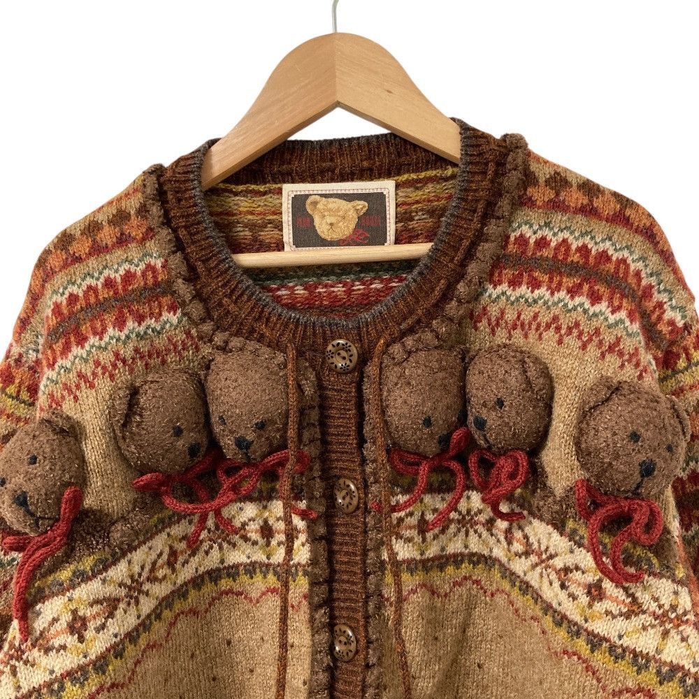 Other Other PINK HOUSE Bear Motif Knit Cardigan Textile Tops DUTY FREE for USA Size ONE SIZE - 3 Thumbnail