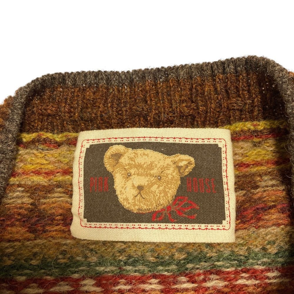 Other Other PINK HOUSE Bear Motif Knit Cardigan Textile Tops DUTY FREE for USA Size ONE SIZE - 5 Thumbnail