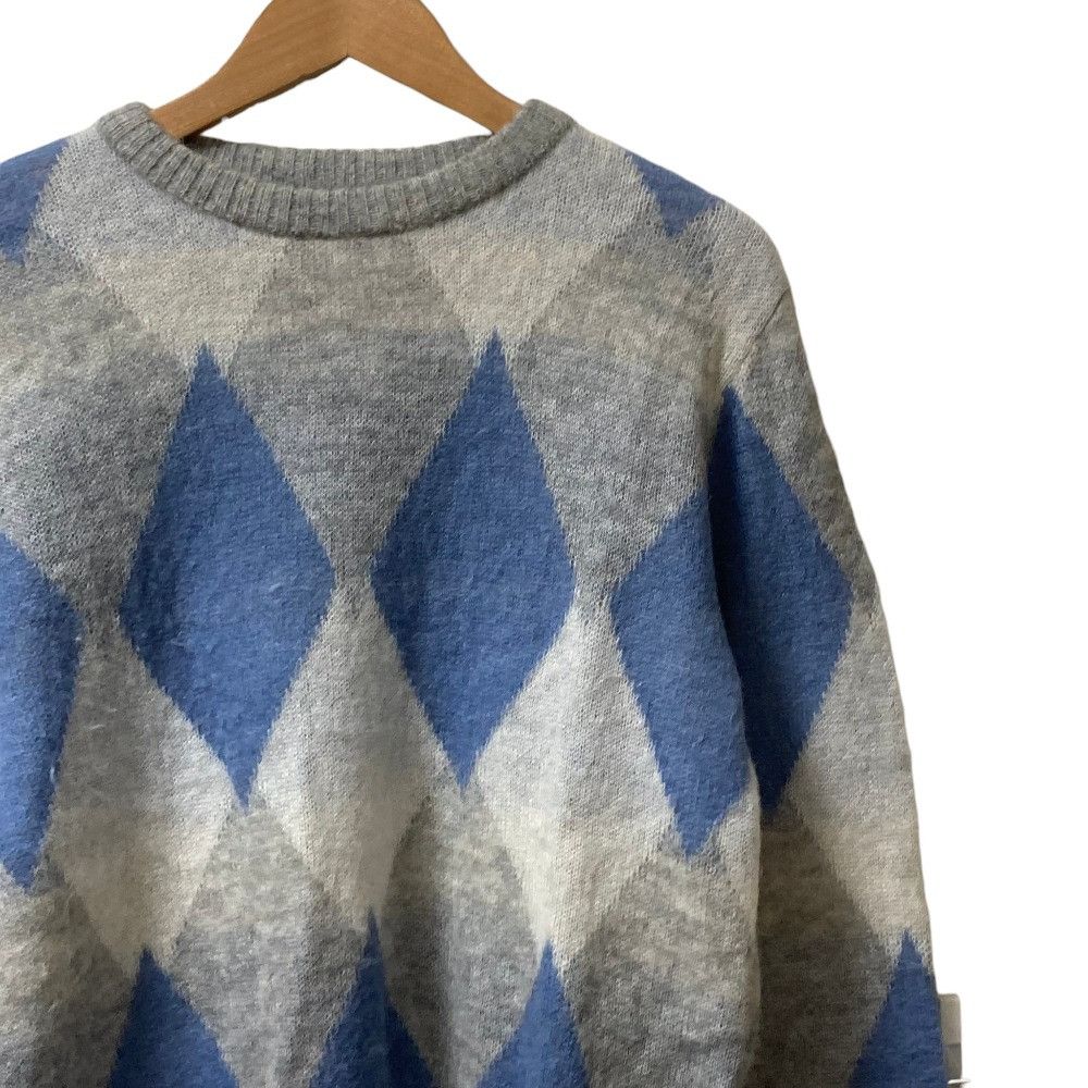 Other Other BLUE LABEL CRESTBRIDGE Hairy Argyle Knit Sweater Textile Tops 55N15651 DUTY FREE for USA Size ONE SIZE - 2 Thumbnail