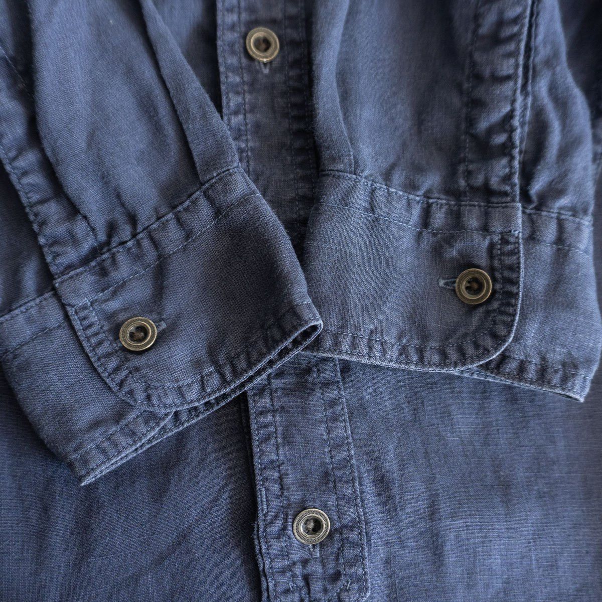 Nigel Cabourn NIGEL CABOURN Linen Work Shirt Size L Size US L / EU 52-54 / 3 - 3 Thumbnail