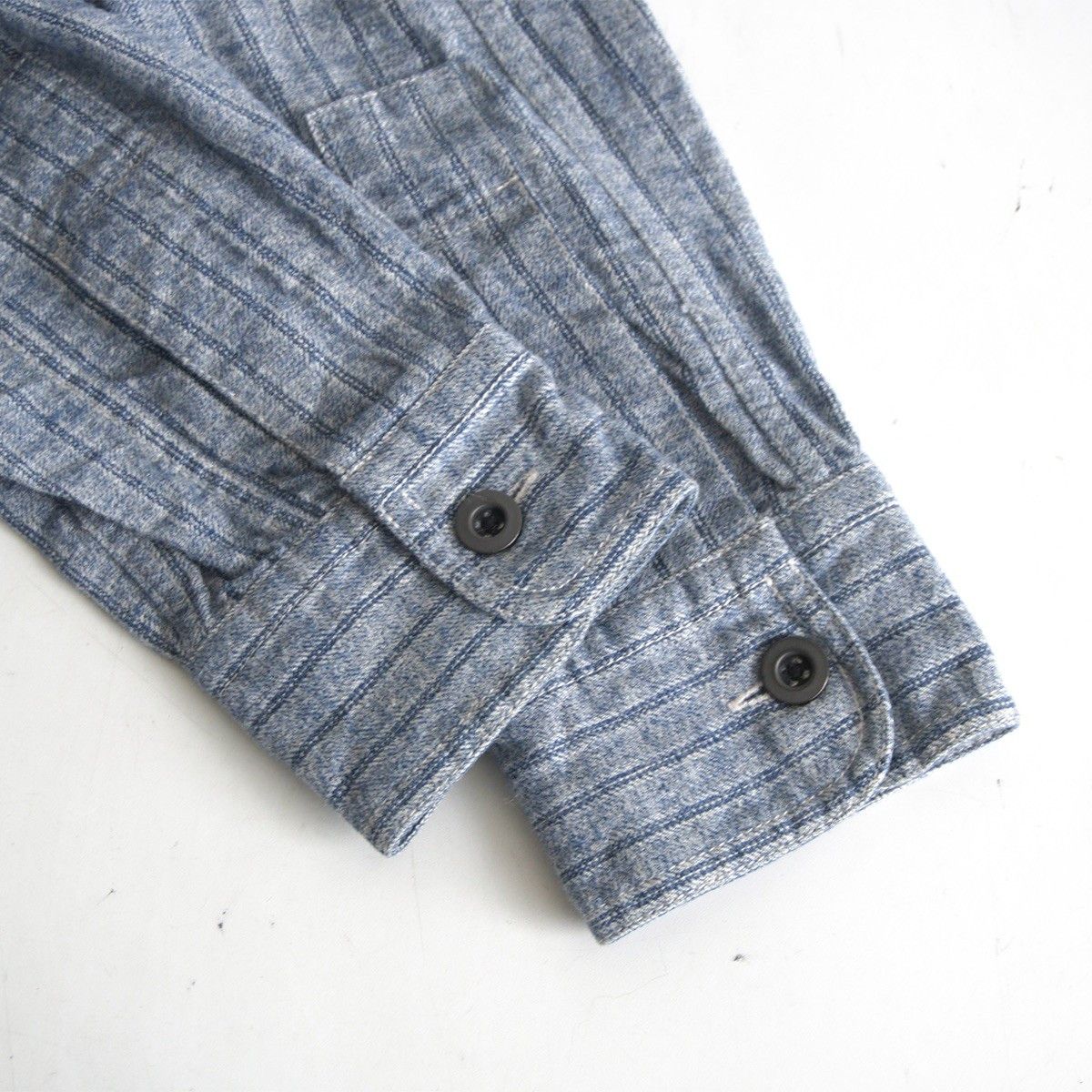 Nigel Cabourn NIGEL CABOURN Cotton Linen Stripe Work Shirt Size M Size US M / EU 48-50 / 2 - 3 Thumbnail