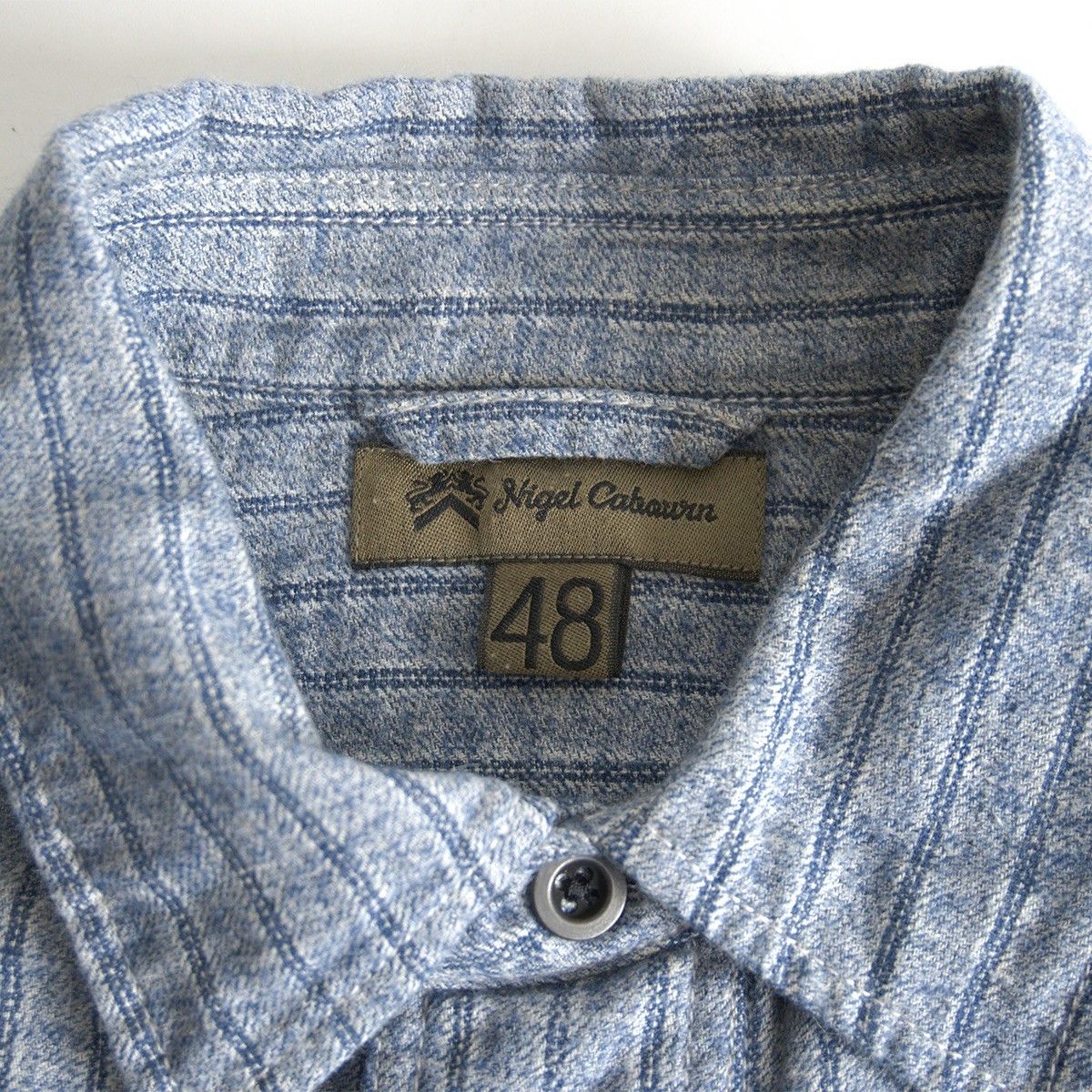Nigel Cabourn NIGEL CABOURN Cotton Linen Stripe Work Shirt Size M Size US M / EU 48-50 / 2 - 5 Thumbnail