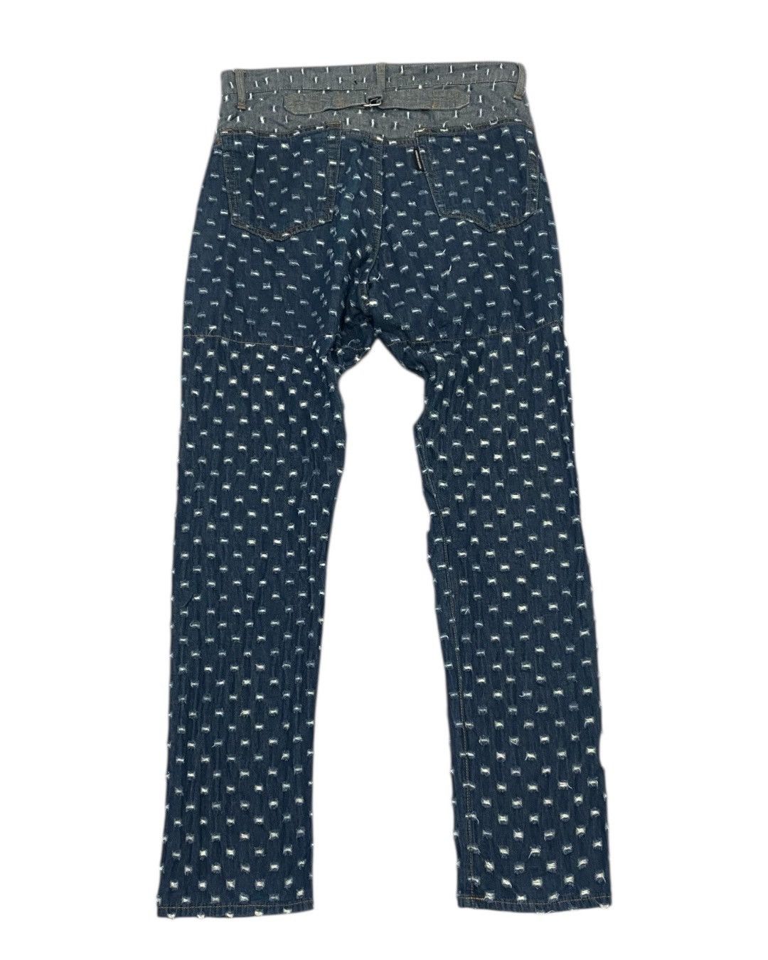 Zucca Zucca Patterned Jeans - Unique Waistband Detail Size US 28 / EU 44 - 3 Thumbnail