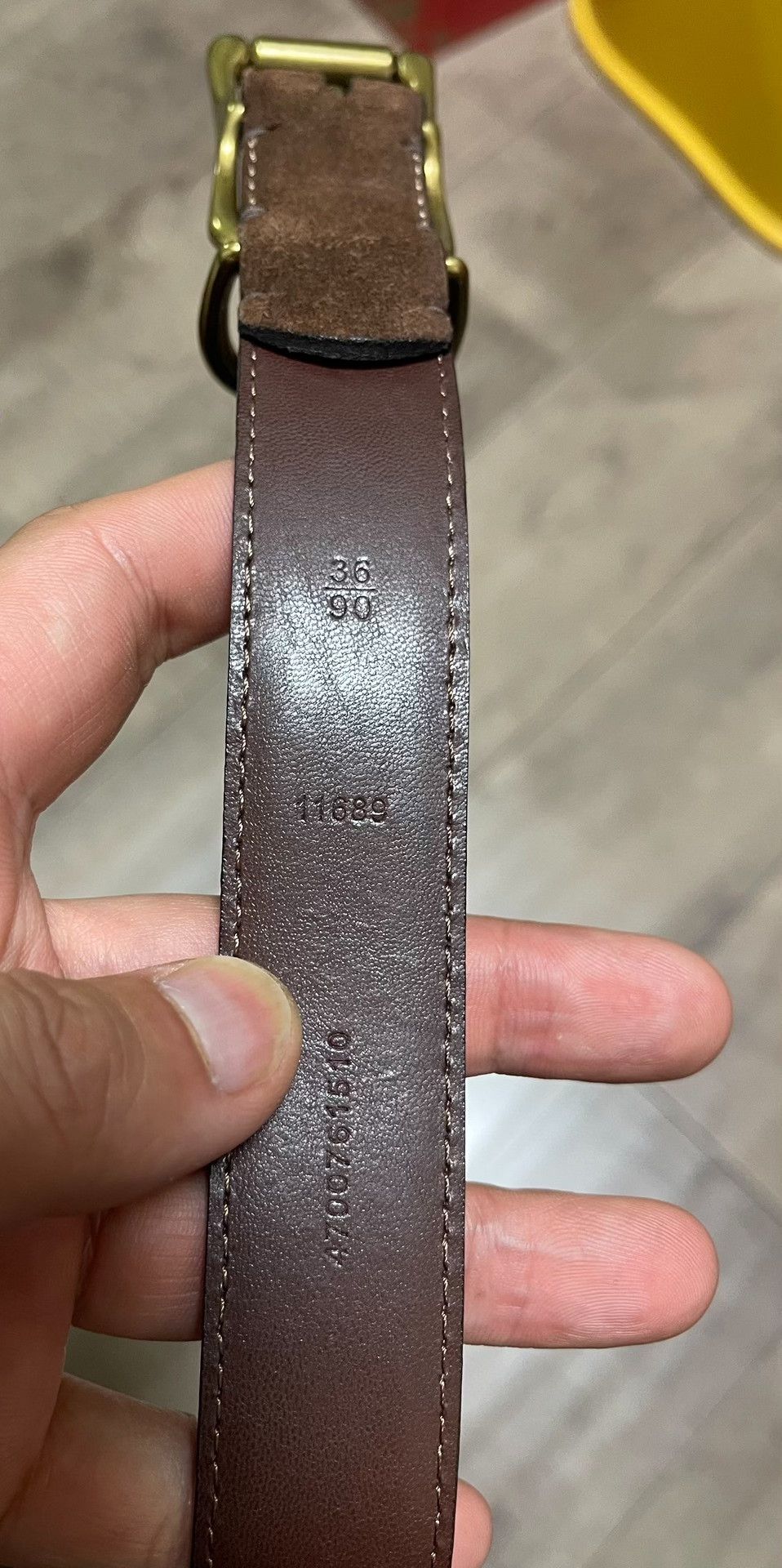 Ralph Lauren Ralph Lauren Suede Leather Brass Buckle Belt Size ONE SIZE - 4 Thumbnail