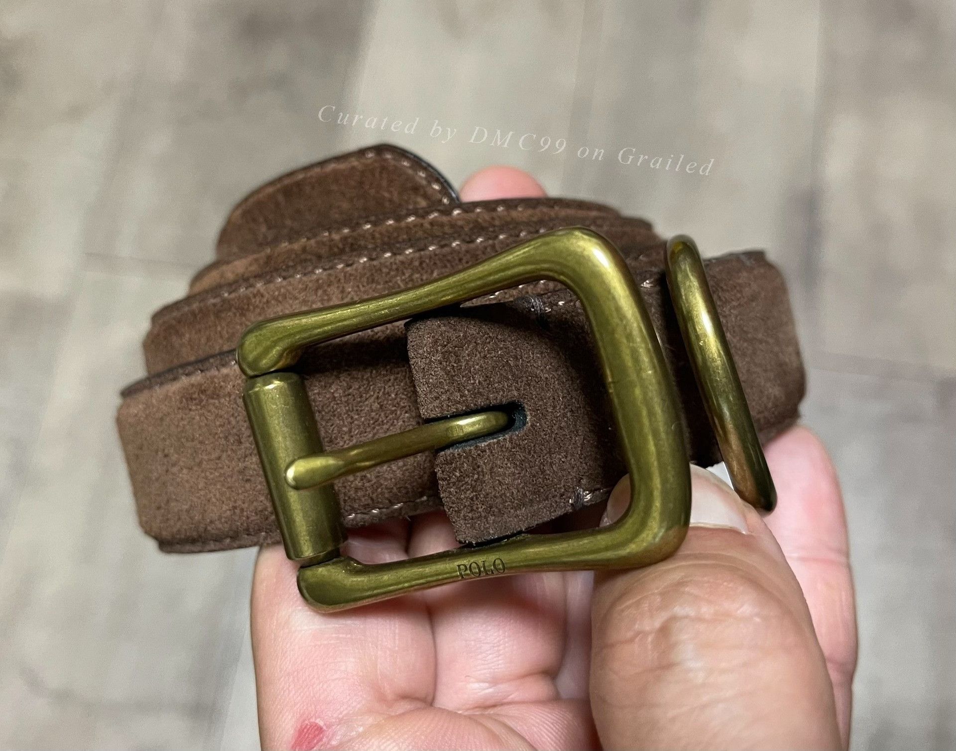 Ralph Lauren Ralph Lauren Suede Leather Brass Buckle Belt Size ONE SIZE - 2 Thumbnail