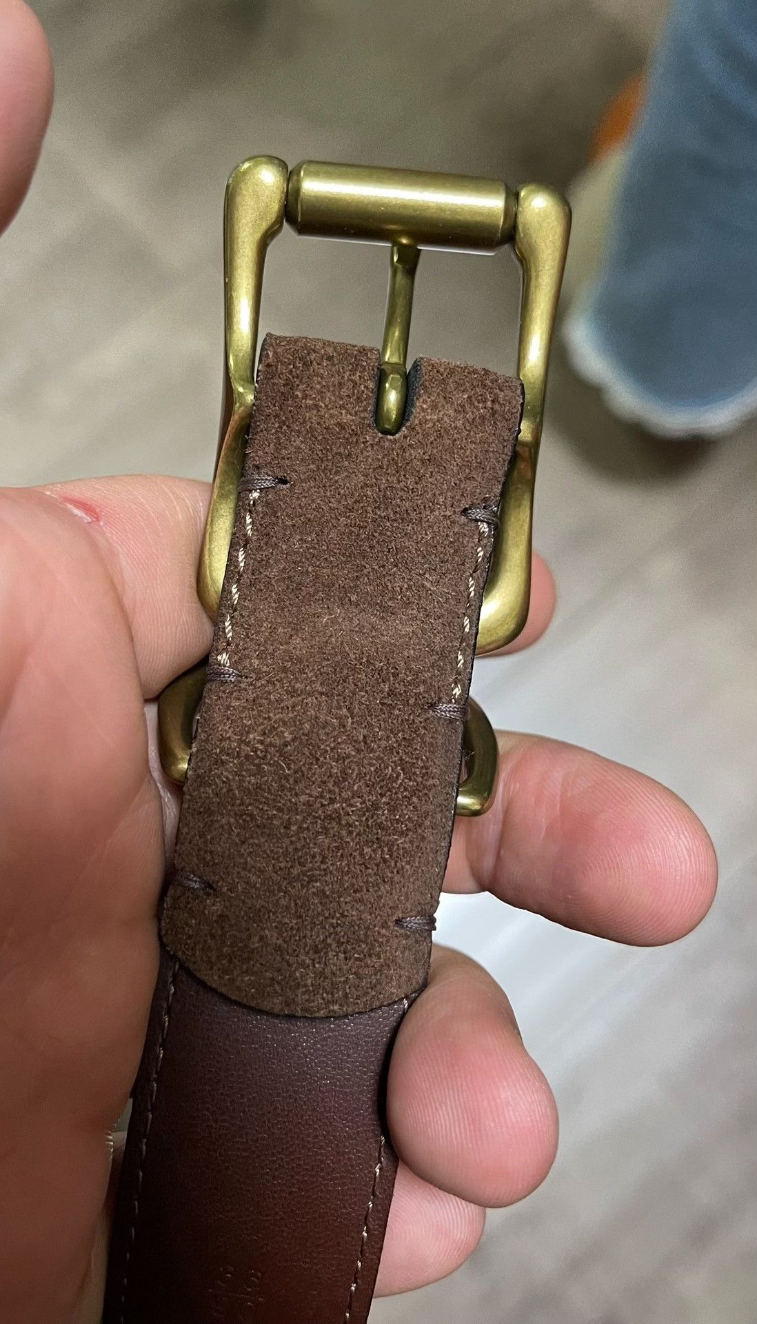 Ralph Lauren Ralph Lauren Suede Leather Brass Buckle Belt Size ONE SIZE - 3 Thumbnail