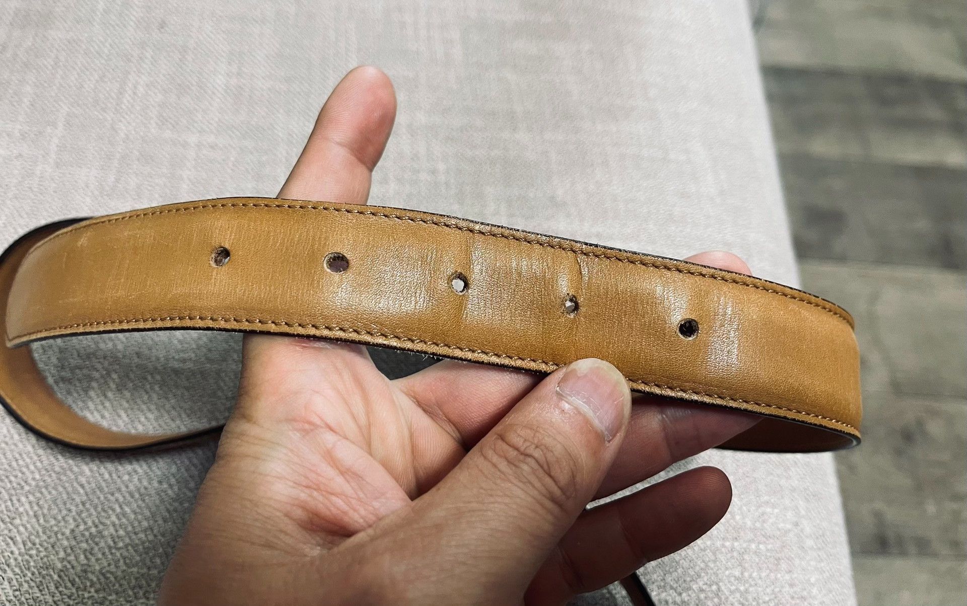 Edward Green Edward Green Honey Old Money Belt Size ONE SIZE - 5 Thumbnail