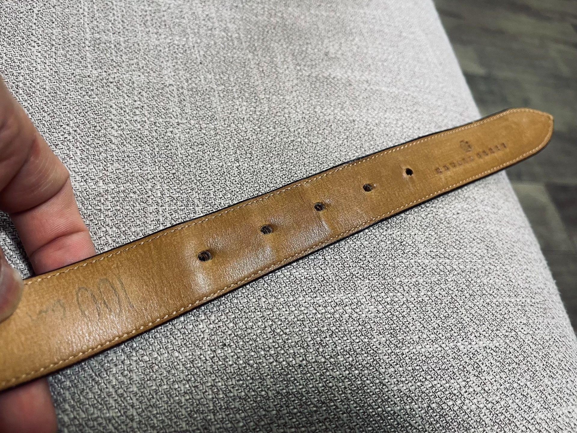 Edward Green Edward Green Honey Old Money Belt Size ONE SIZE - 7 Thumbnail