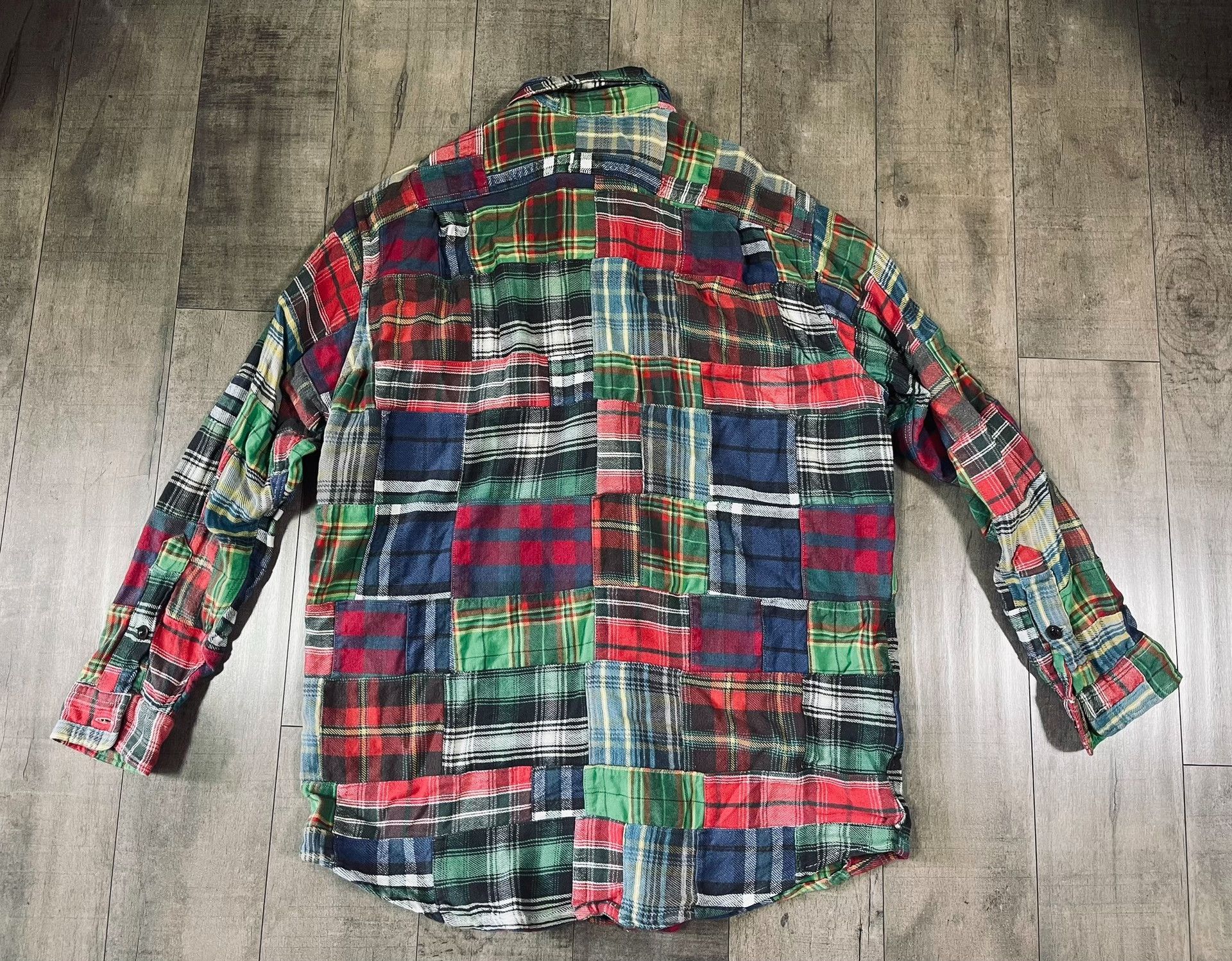 RRL Ralph Lauren Rare Vintage Ralph Lauren Patchwork Jacket Size US L / EU 52-54 / 3 - 2 Thumbnail