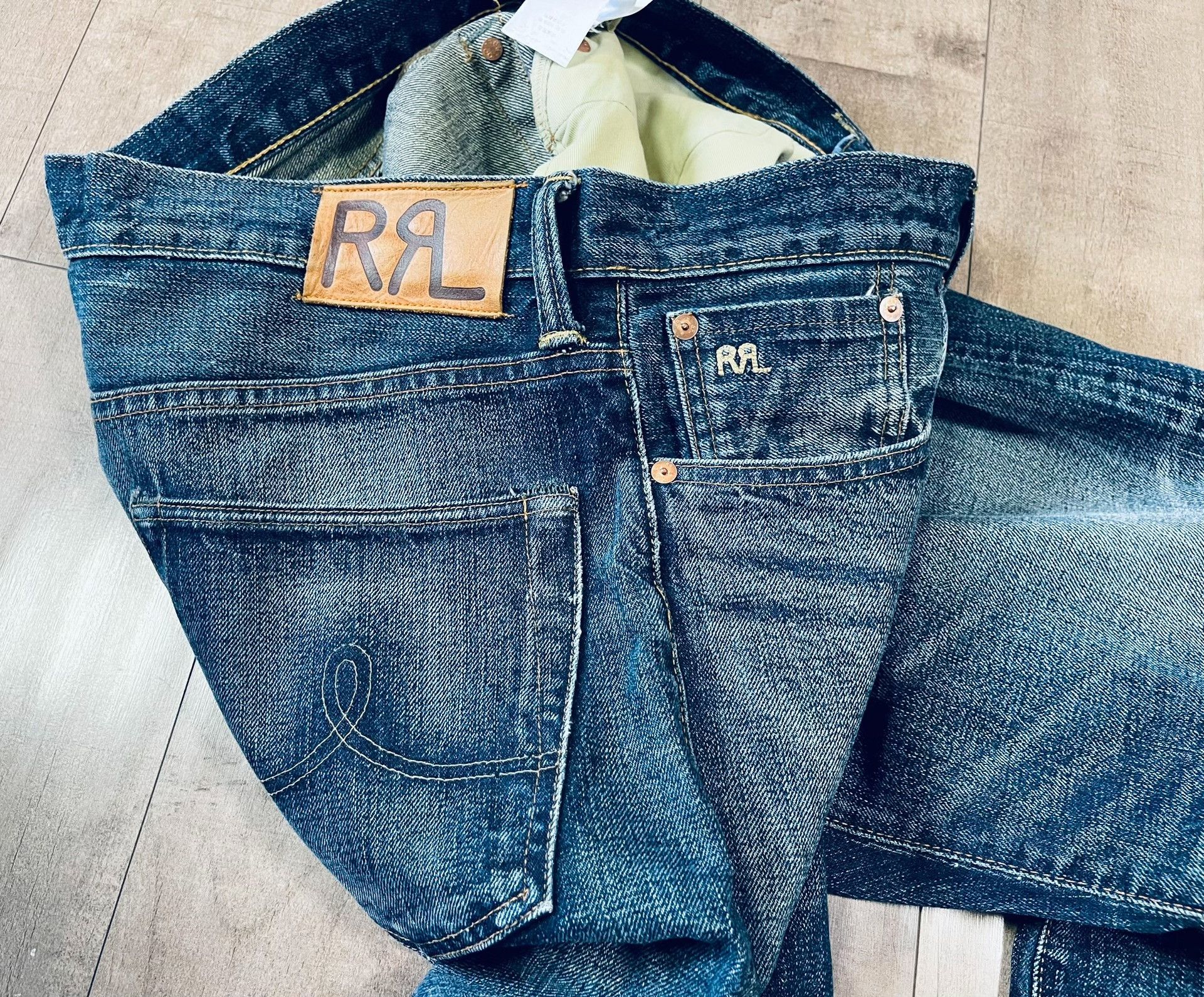 RRL Ralph Lauren Double RL Vintage Washed Jeans Size US 32 / EU 48 - 7 Thumbnail