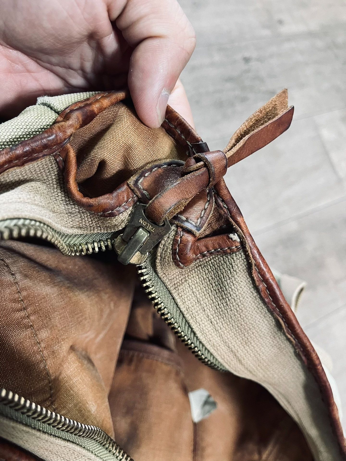 RRL Ralph Lauren RRL Canvas Leather Trim Shoulder Bag Size ONE SIZE - 7 Thumbnail