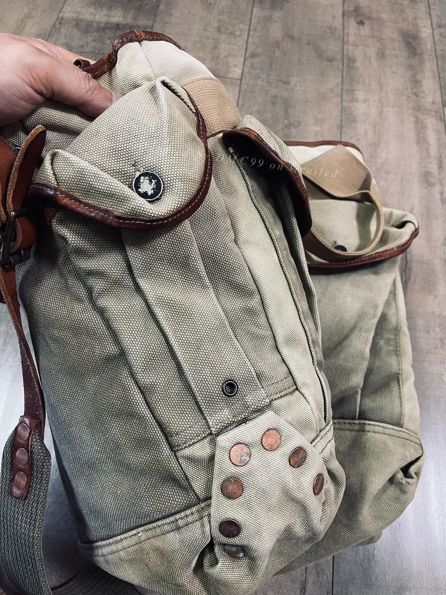 RRL Ralph Lauren RRL Canvas Leather Trim Shoulder Bag Size ONE SIZE - 8 Thumbnail