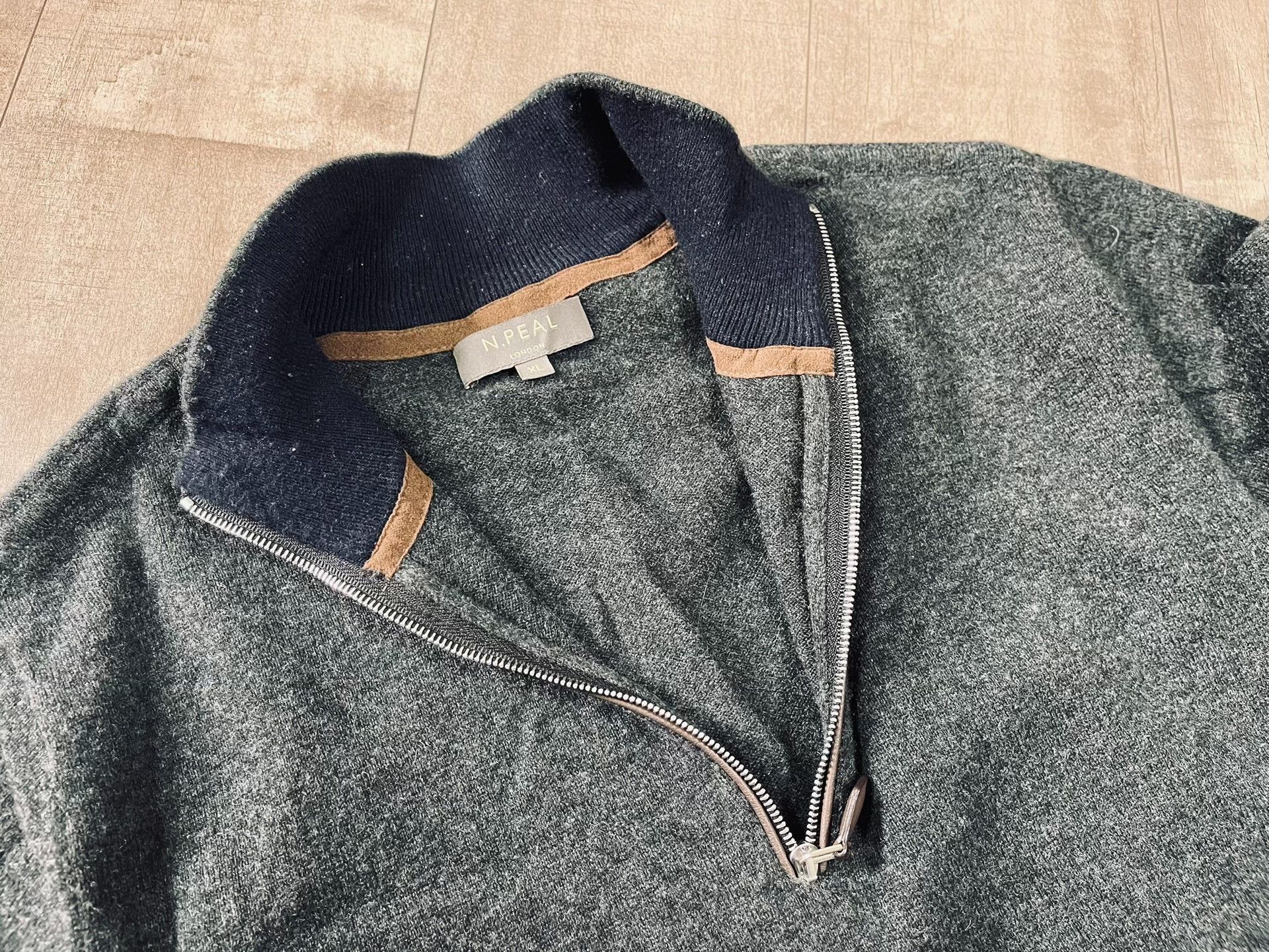 N.Peal N.peal Patchwork Cashmere Sweater Gray Size US S / EU 44-46 / 1 - 2 Thumbnail