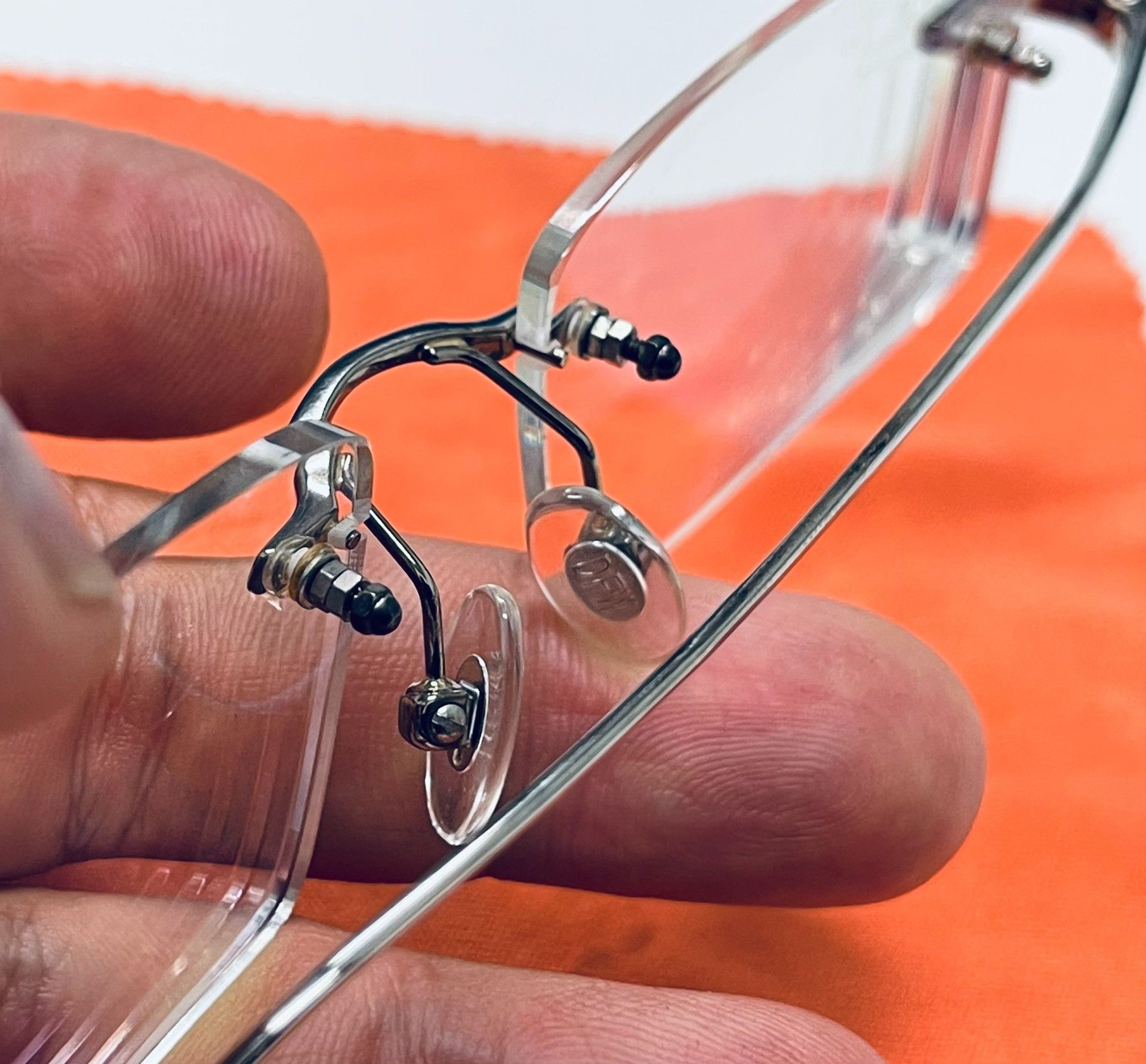 Weber D.F. Weber 1869 Palladium Silver Rimless Glasses Size ONE SIZE - 2 Thumbnail