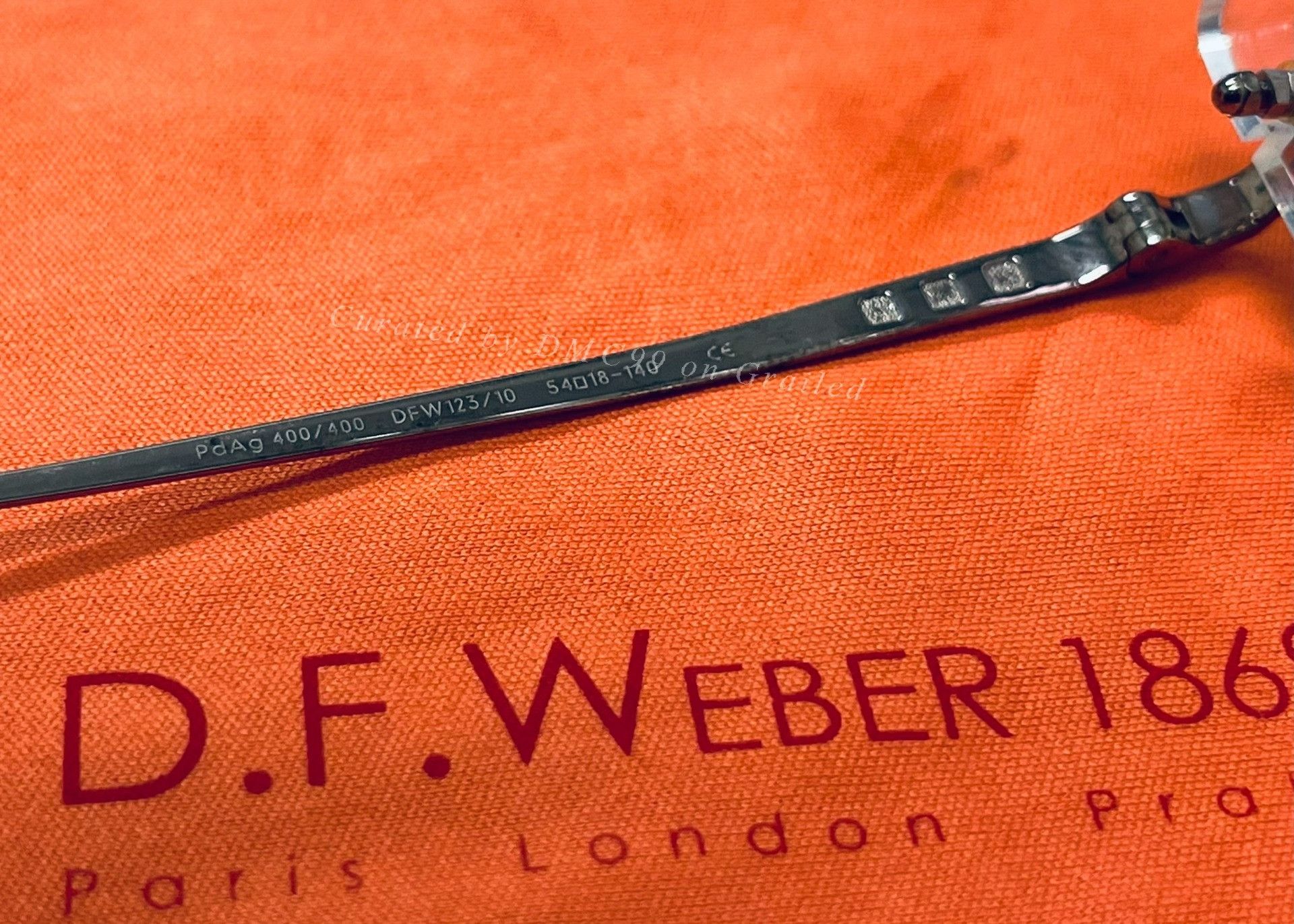 Weber D.F. Weber 1869 Palladium Silver Rimless Glasses Size ONE SIZE - 5 Thumbnail
