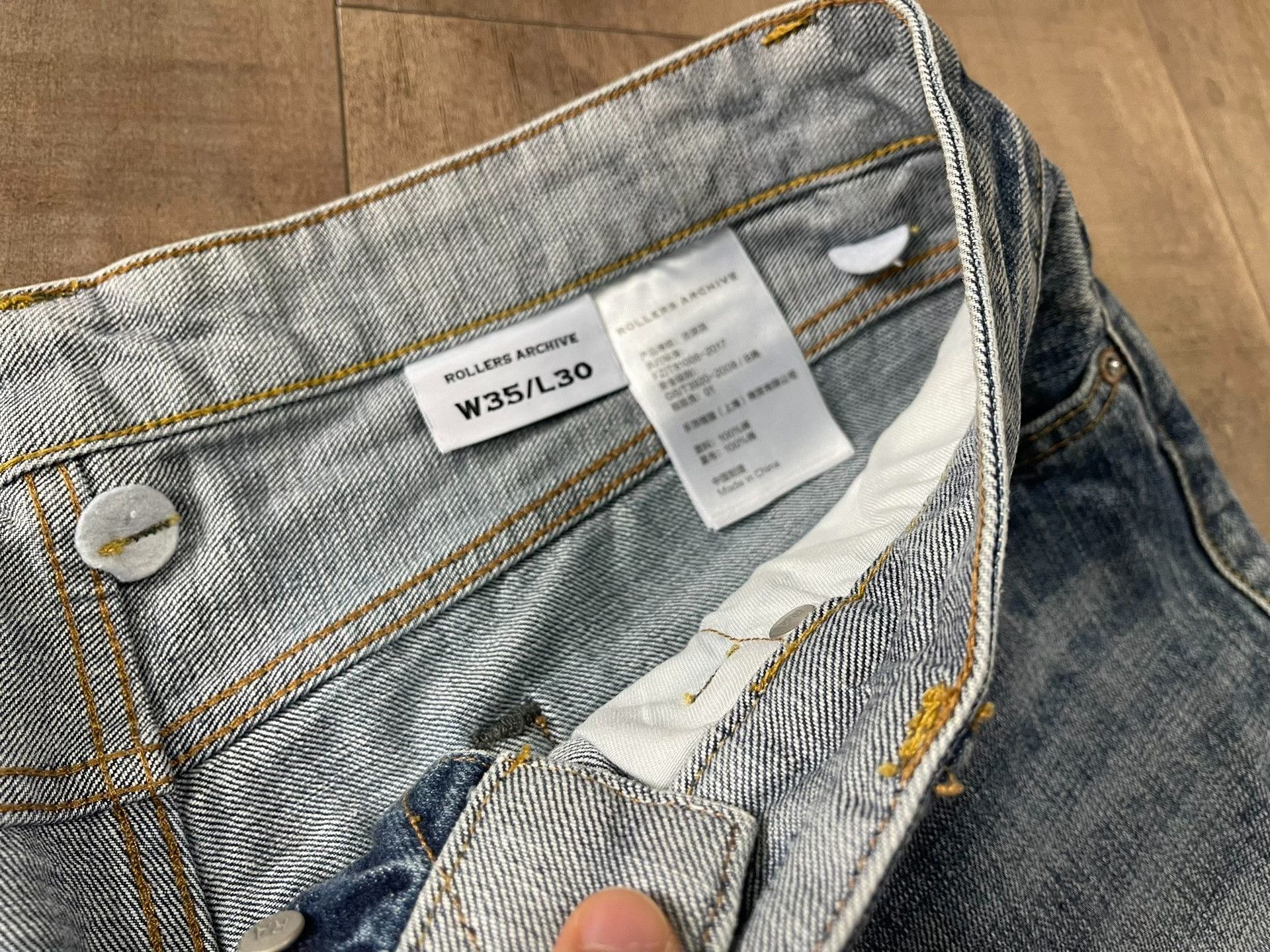 RRL Ralph Lauren Rollers Archive High-Waisted Light Blue Jeans Size US 30 / EU 46 - 4 Thumbnail