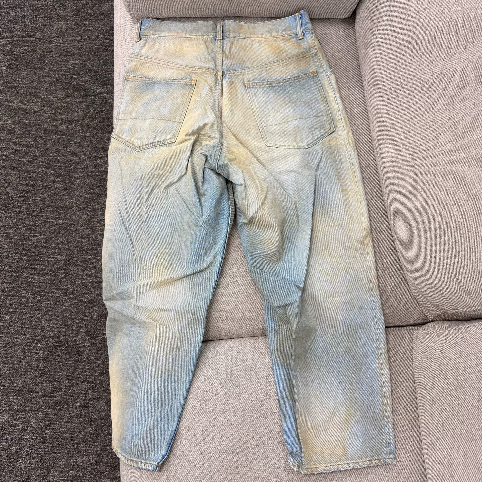 ANACHRONORM Ancellm Distressed Selvedge Tapered Jeans Size US 26 / EU 42 - 6 Thumbnail
