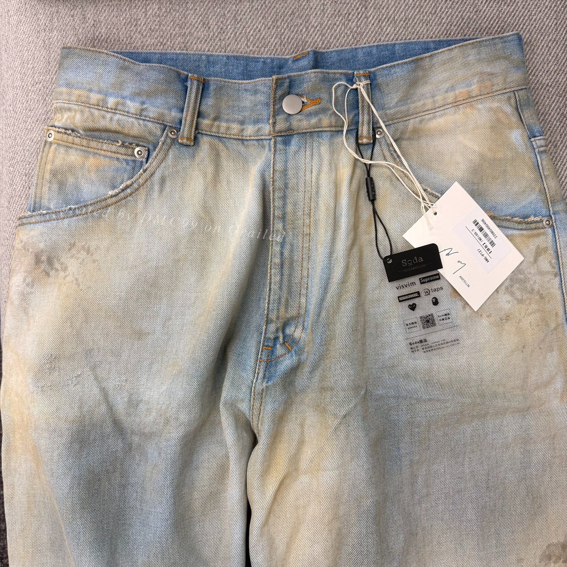 ANACHRONORM Ancellm Distressed Selvedge Tapered Jeans Size US 26 / EU 42 - 3 Thumbnail