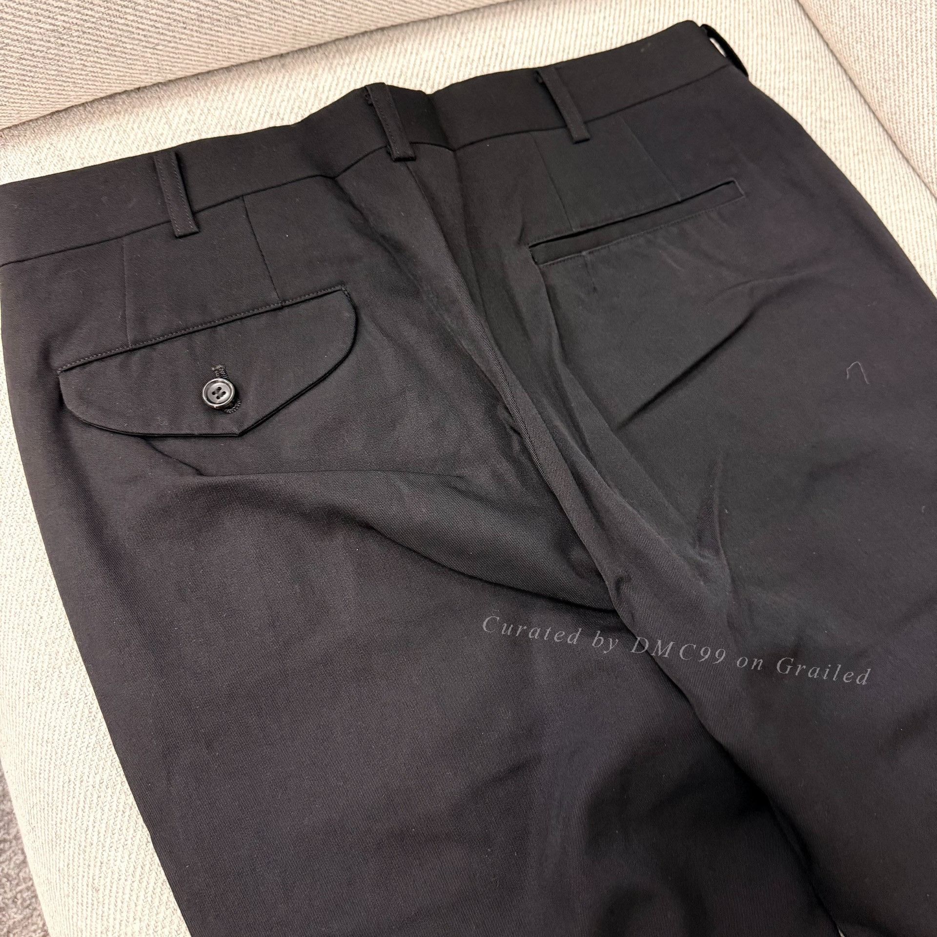 Comme des Garcons Homme Plus CDG Homme Plus Vintage Black Wool Trousers Size US 35 - 5 Thumbnail