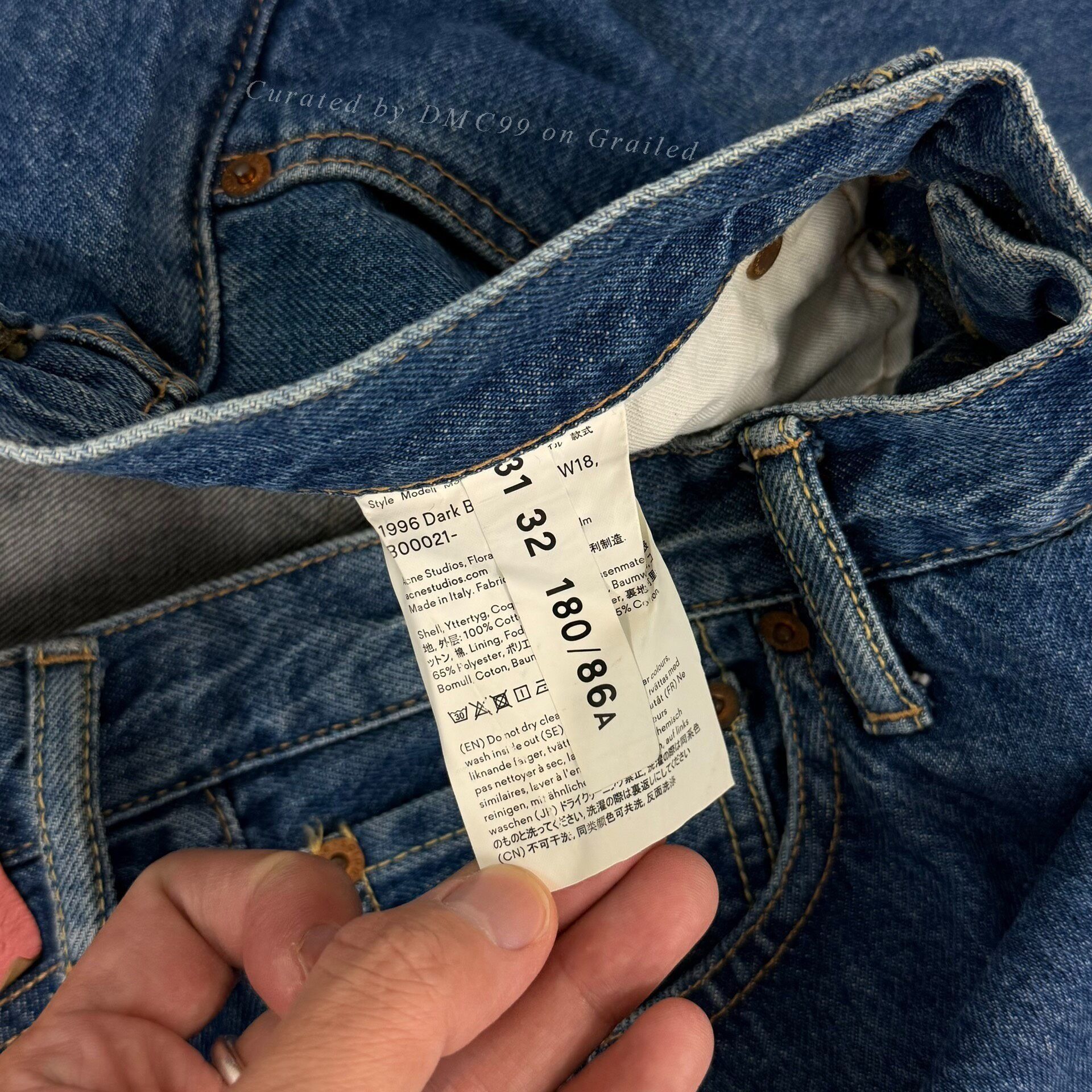 Acne Studios Acne Studios 1996 Trash Dark Blue Jeans Size US 31 - 3 Thumbnail