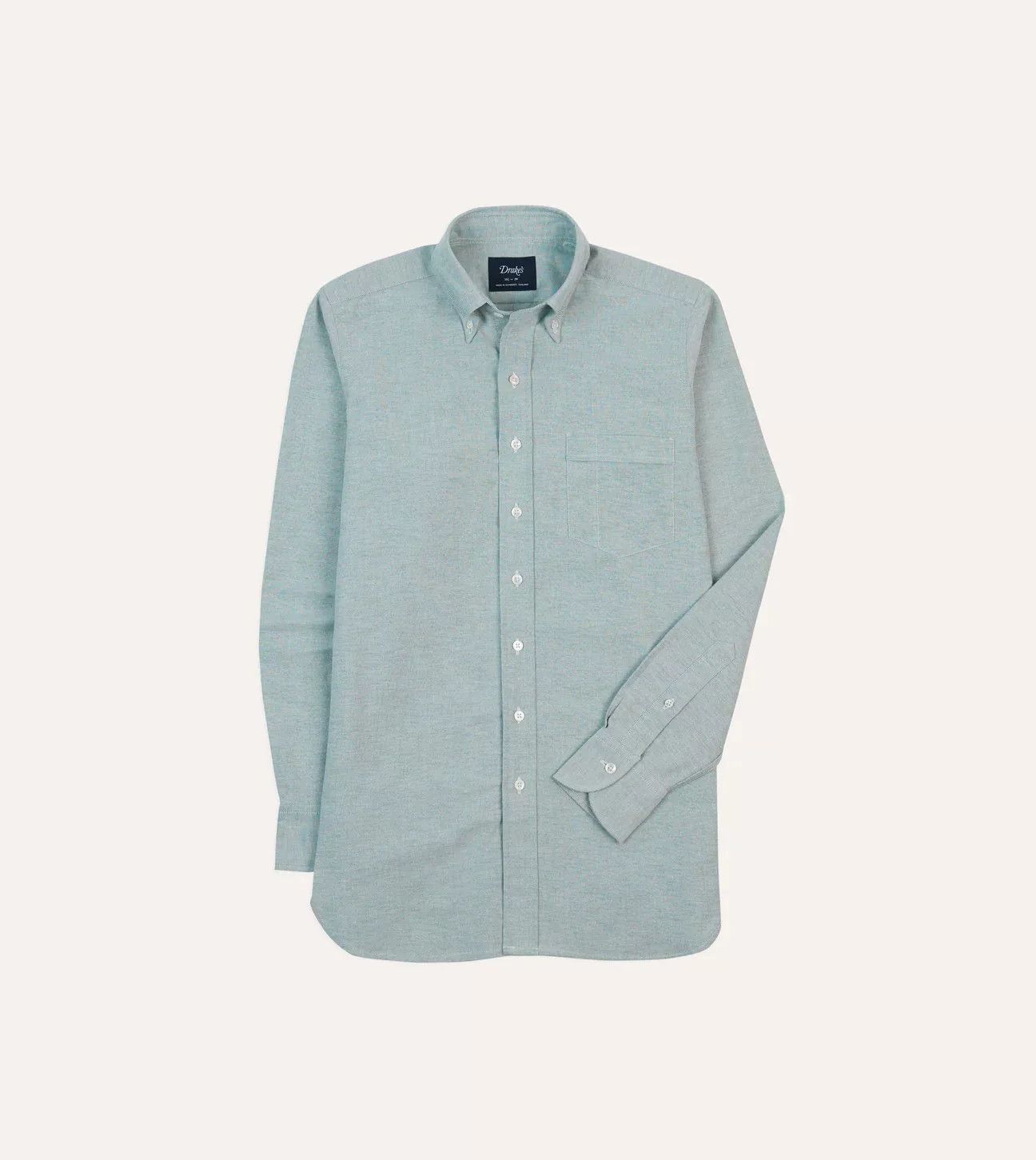 Drake's Drake's Green Oxford Button-Down Shirt Size US M / EU 48-50 / 2 - 7 Thumbnail