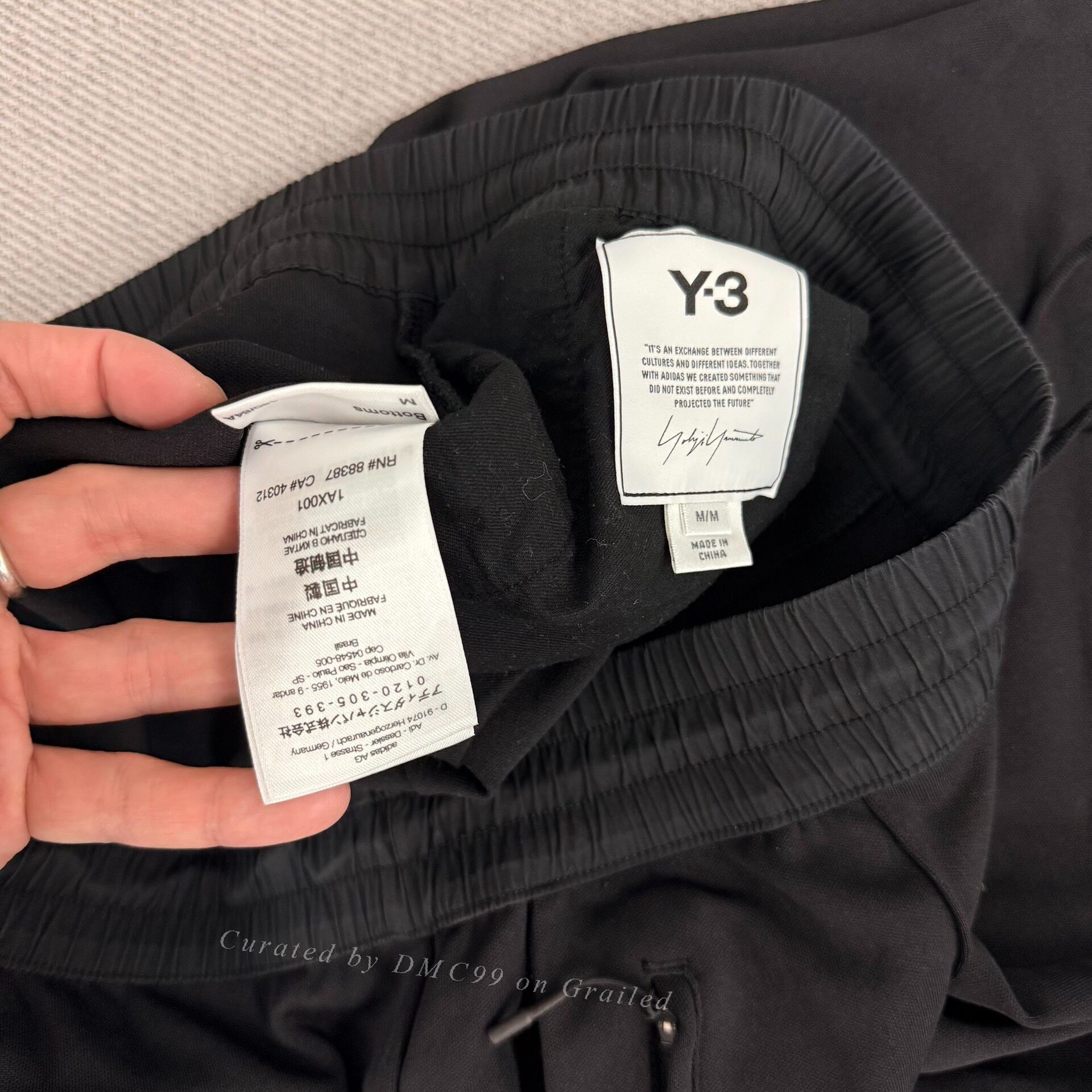 Y-3 Y-3 x adidas Black Sweat Pants Size US 30 / EU 46 - 2 Thumbnail