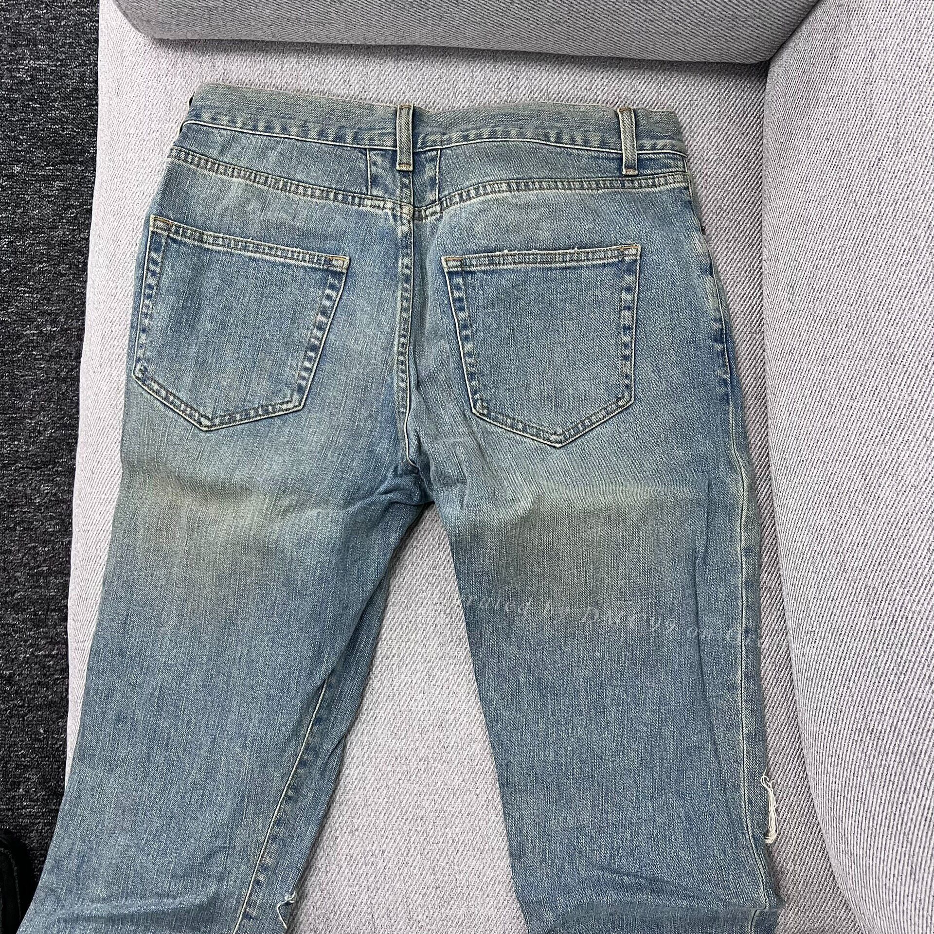 Saint Laurent Paris Saint Laurent 15FW Slash Distressed Jeans Size US 34 / EU 50 - 5 Thumbnail