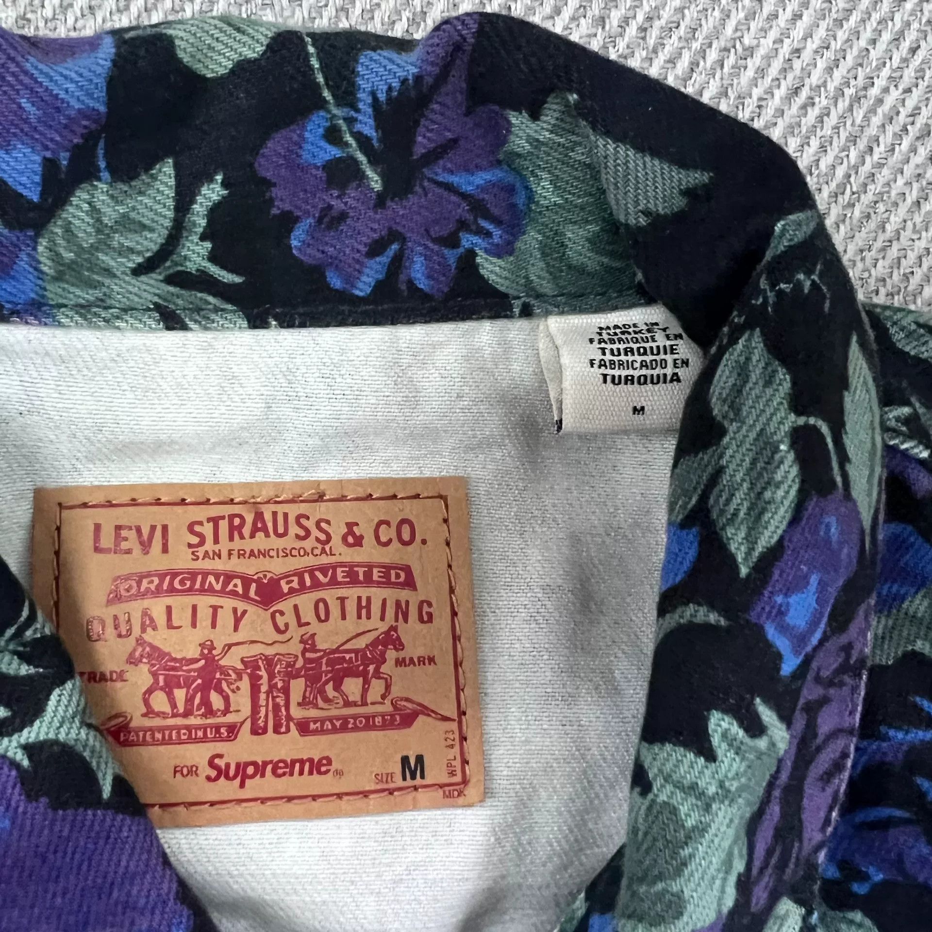 Levi's Supreme x Levis Roses Trucker Jacket SS16 Size US M / EU 48-50 / 2 - 3 Thumbnail