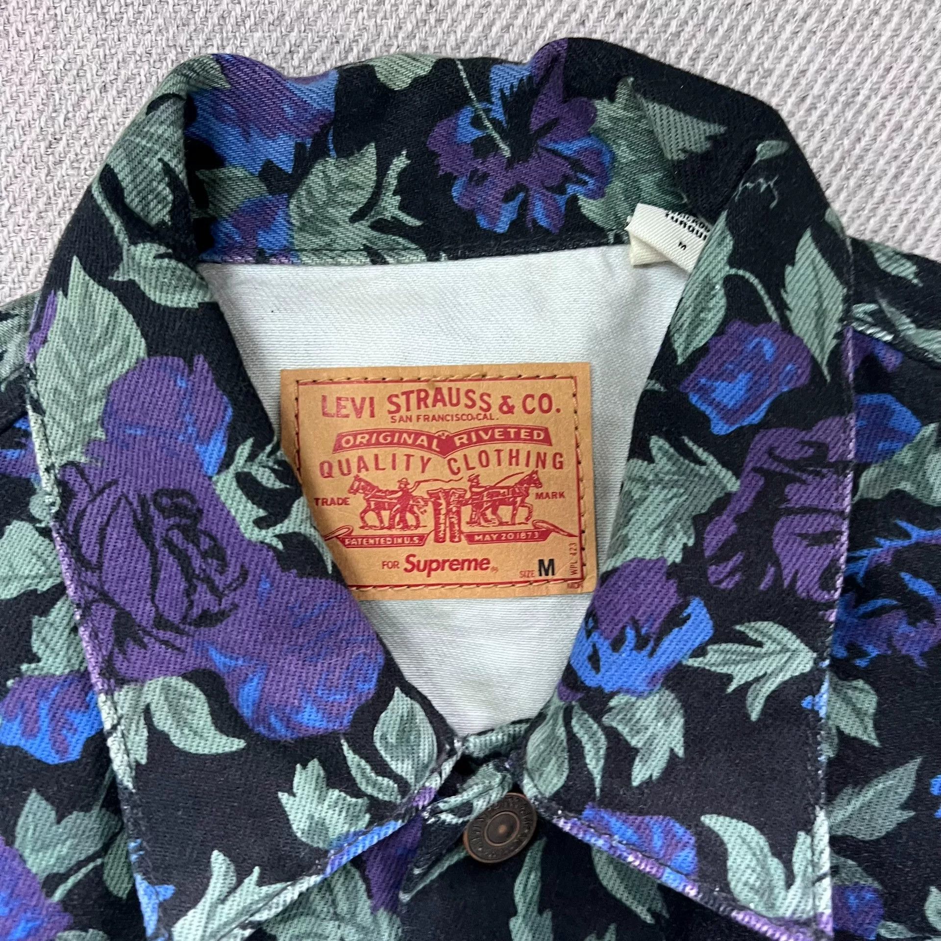 Levi's Supreme x Levis Roses Trucker Jacket SS16 Size US M / EU 48-50 / 2 - 2 Thumbnail