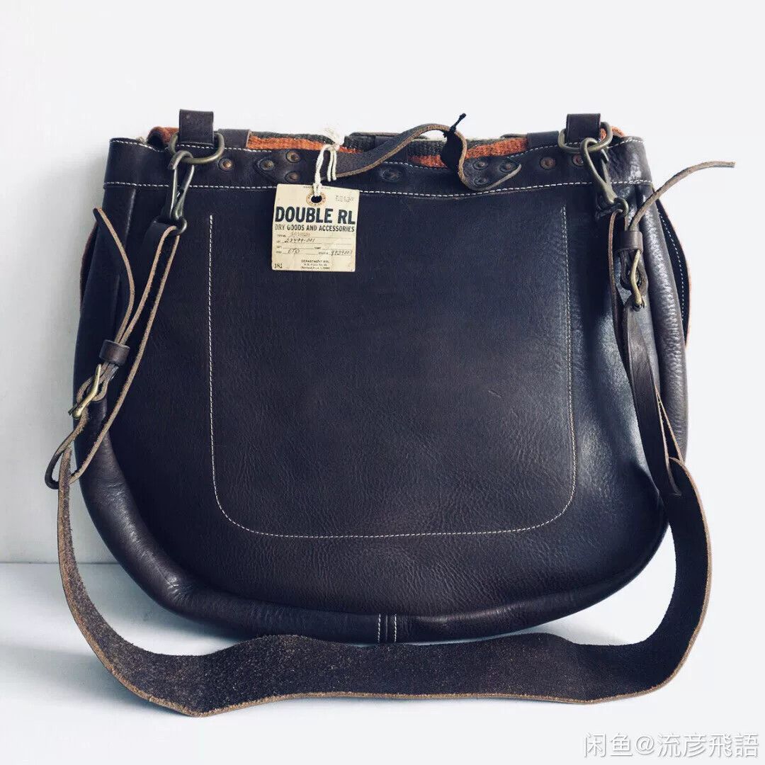 RRL Ralph Lauren RRL Vintage Italian Wool Leather Messenger Bag Size ONE SIZE - 3 Thumbnail