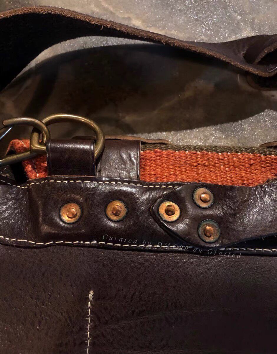 RRL Ralph Lauren RRL Vintage Italian Wool Leather Messenger Bag Size ONE SIZE - 5 Thumbnail
