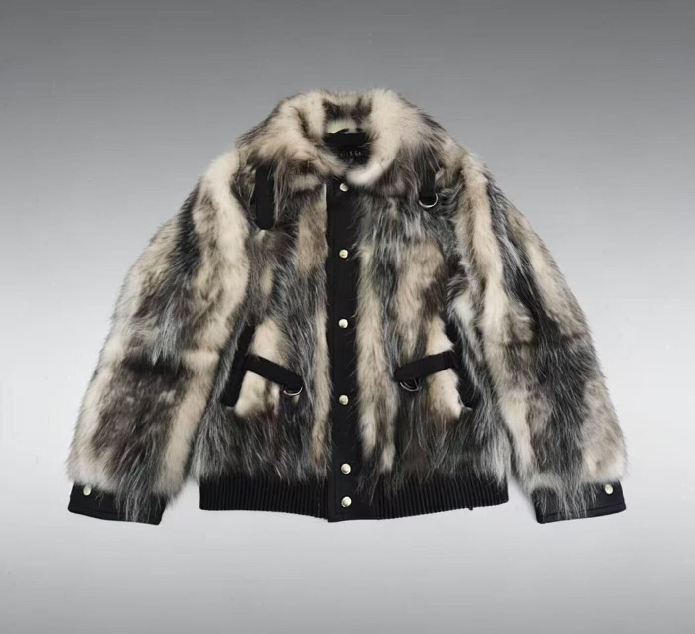 Gucci Gucci Discontinued Striped Leather Fur Jacket Size US XL / EU 56 / 4 - 2 Thumbnail