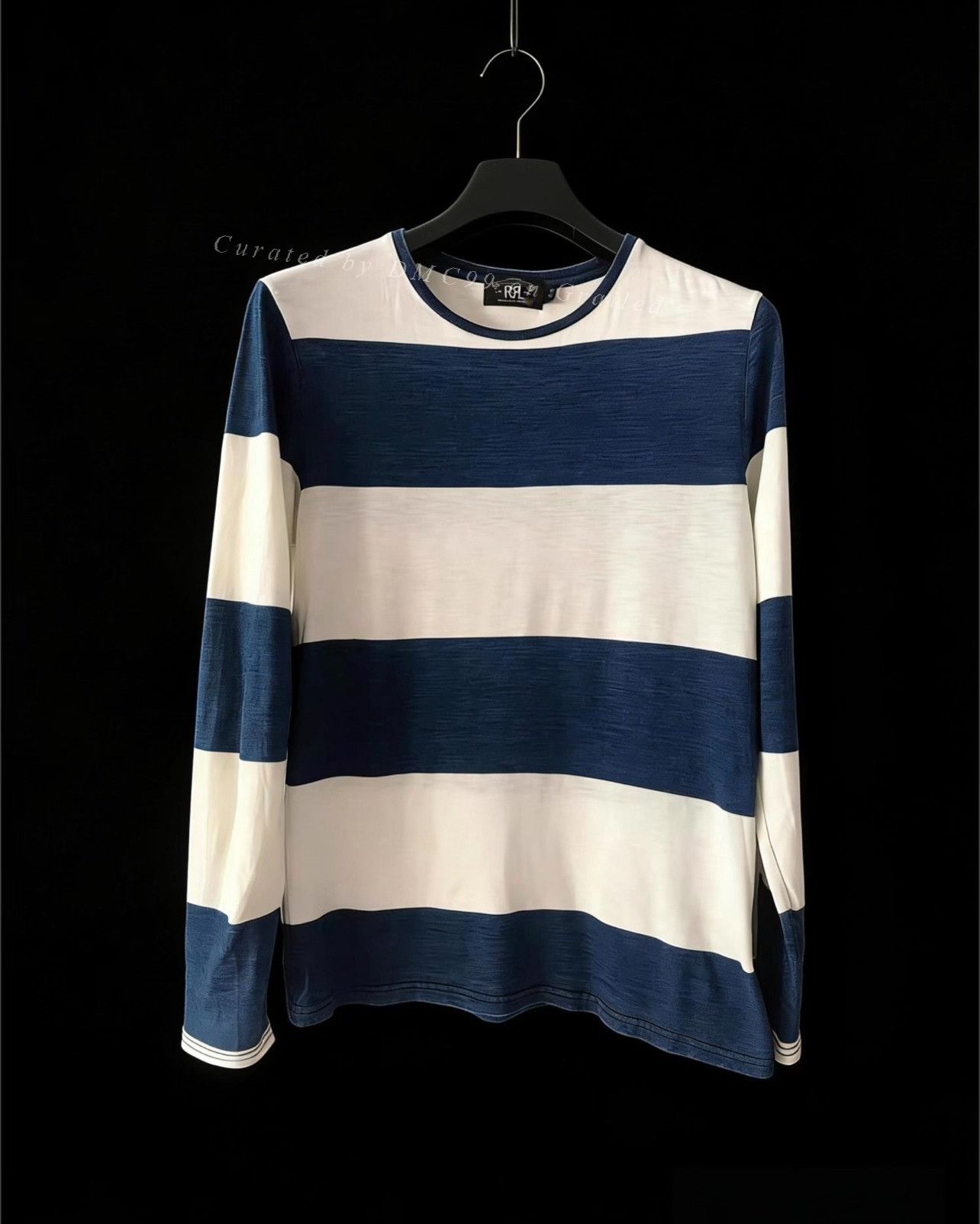 RRL Ralph Lauren RRL Indigo Wide Stripe T-Shirt Size US S / EU 44-46 / 1 - 4 Thumbnail