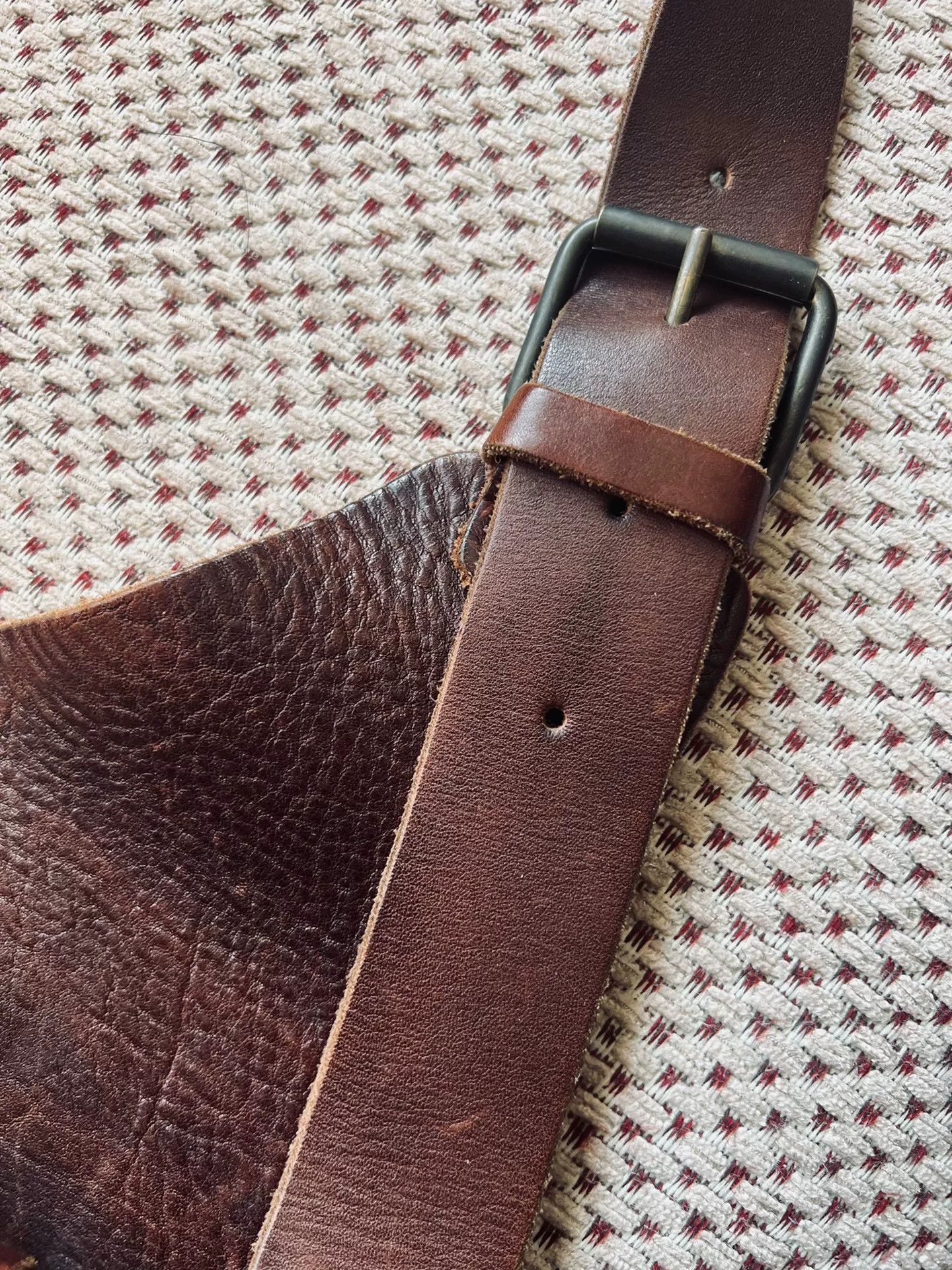 RRL Ralph Lauren RRL Navajo Style Leather Messenger Bag Size ONE SIZE - 7 Thumbnail