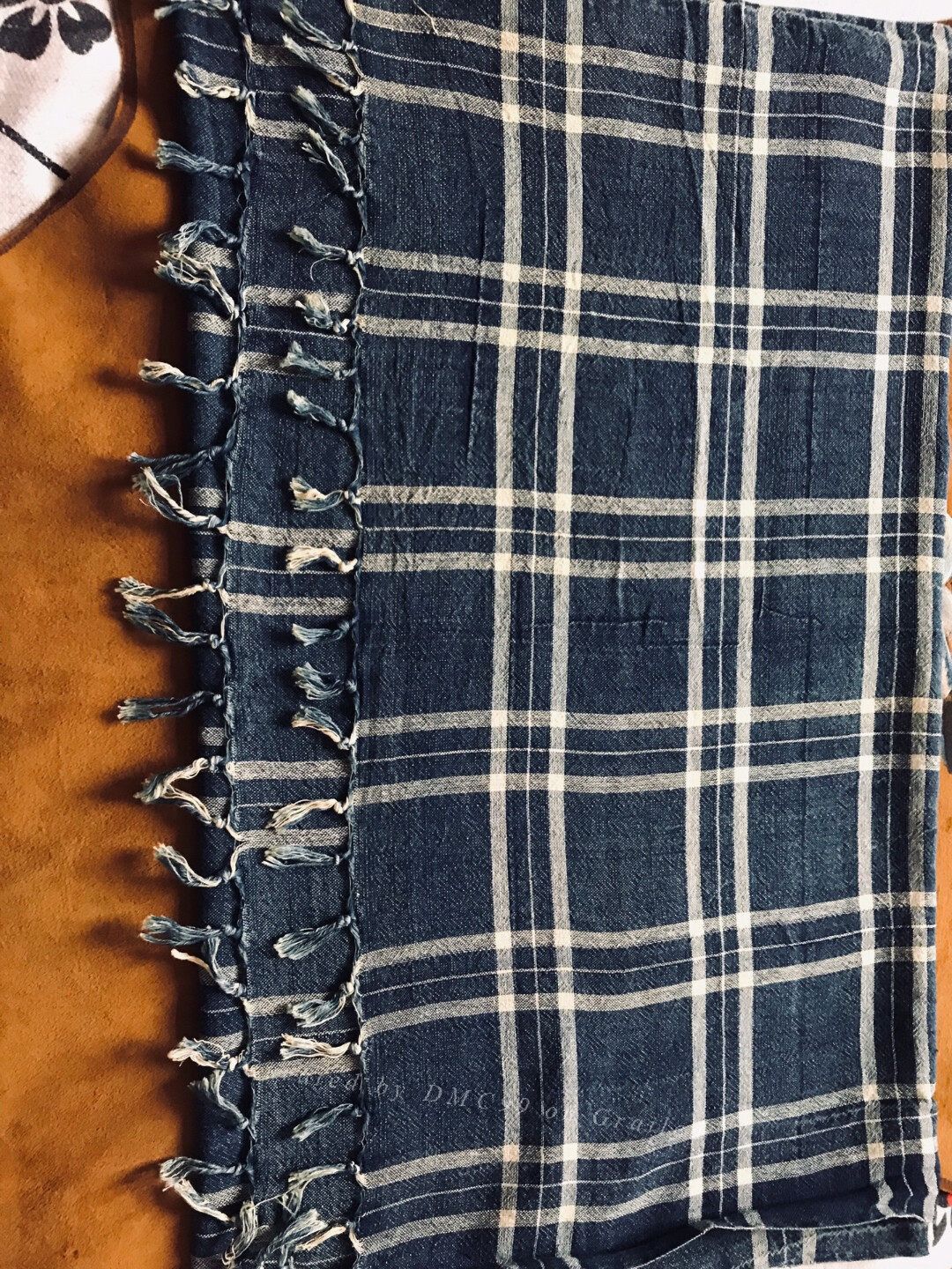 RRL Ralph Lauren RRL Blue Check Cotton Scarf Size ONE SIZE - 2 Thumbnail